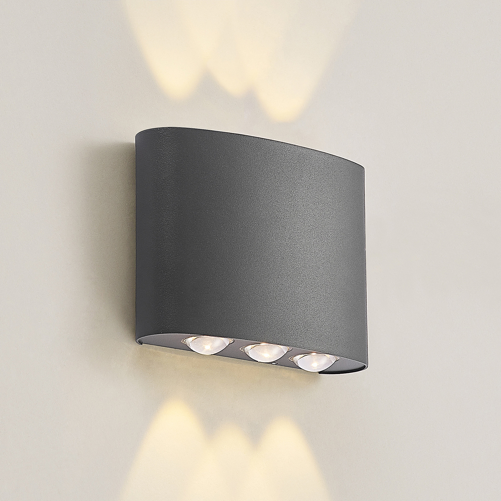 Lindby Gatlin LED-Außenwandleuchte, 16 cm