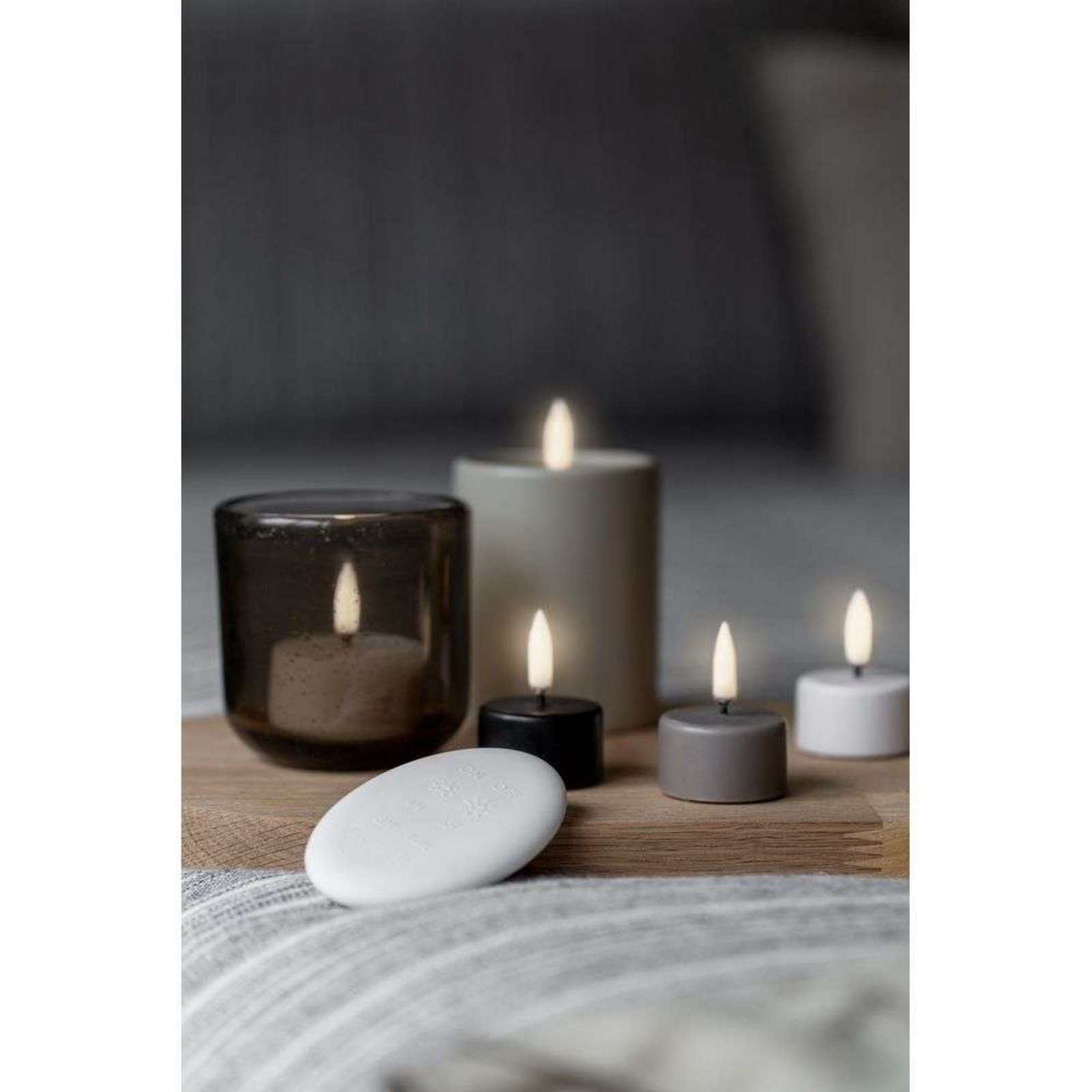 LED čajna svijeća 4 x 2,1 cm Pješčenjak - Uyuni Rasvjeta