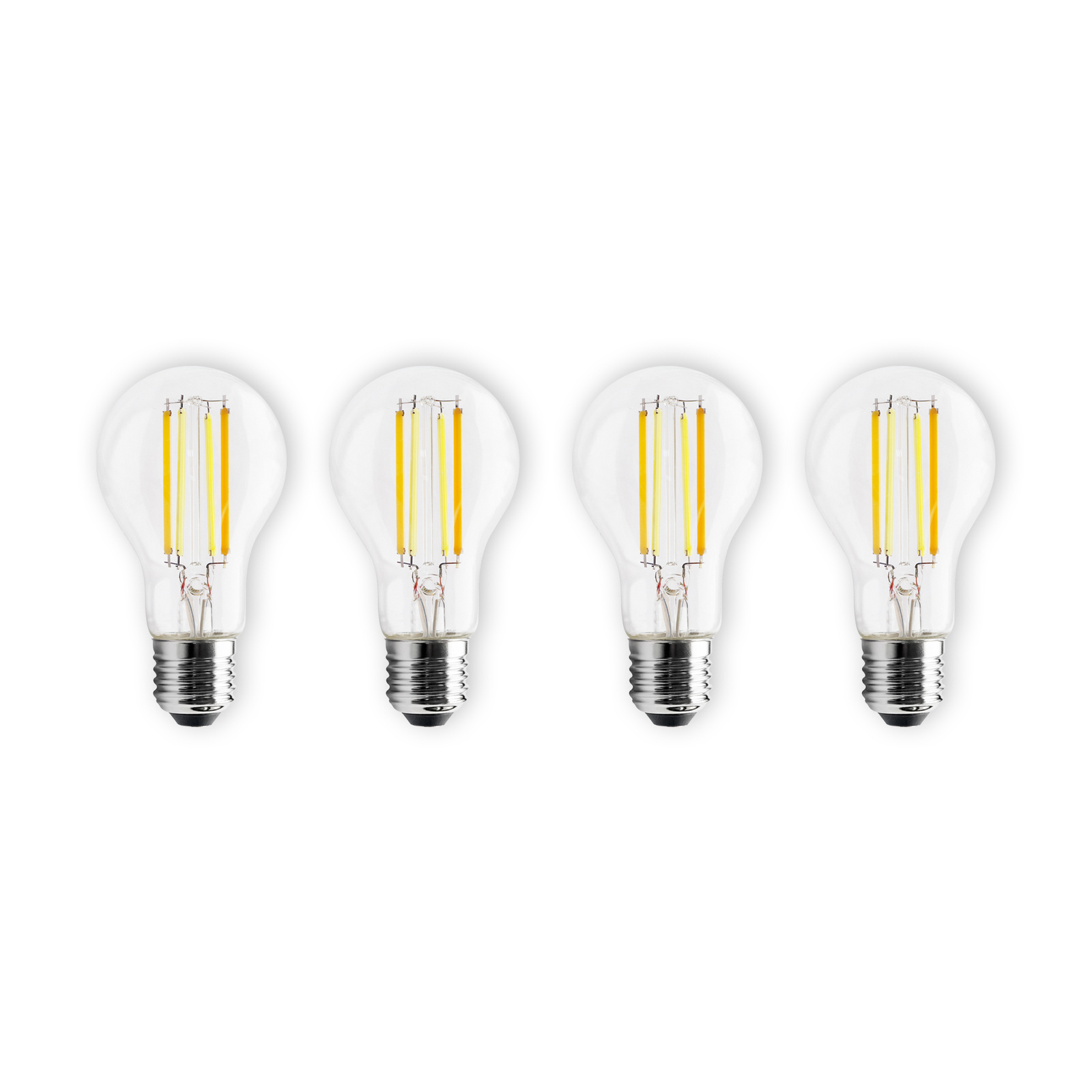 LED-Lampe E27 7W Filament dimmbar CCT Tuya 4er-Set
