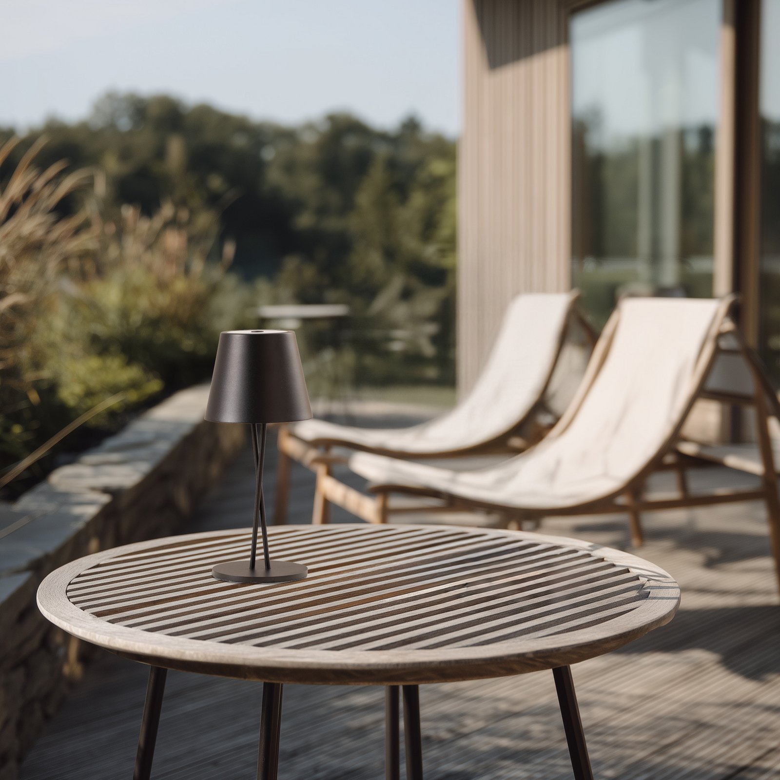 Janea Cross Portable Table Lamp Dim. IP54 Black - Lindby