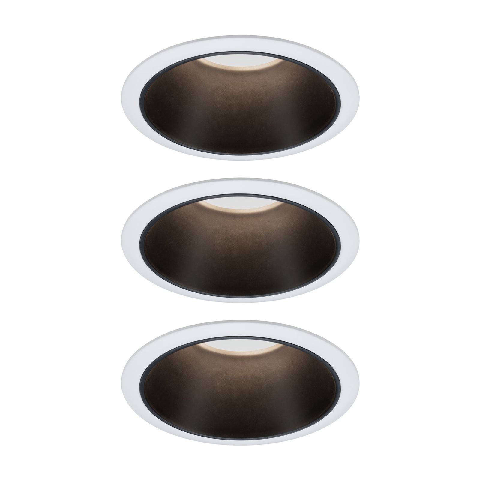 Paulmann Cole bodové LED, čierno-biele 3 kusy