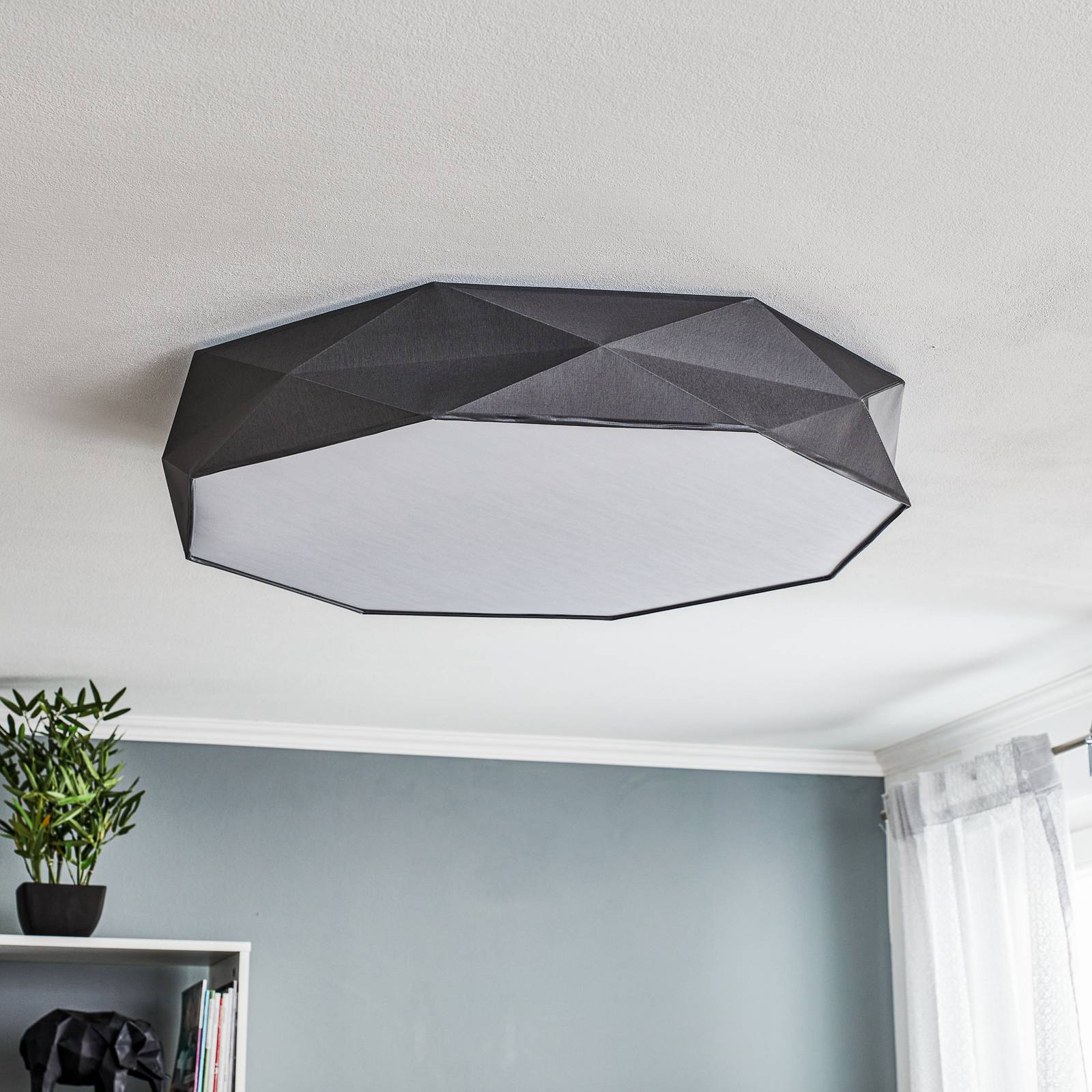 Lampa sufitowa Kantoor New, Ø 88 cm, szara