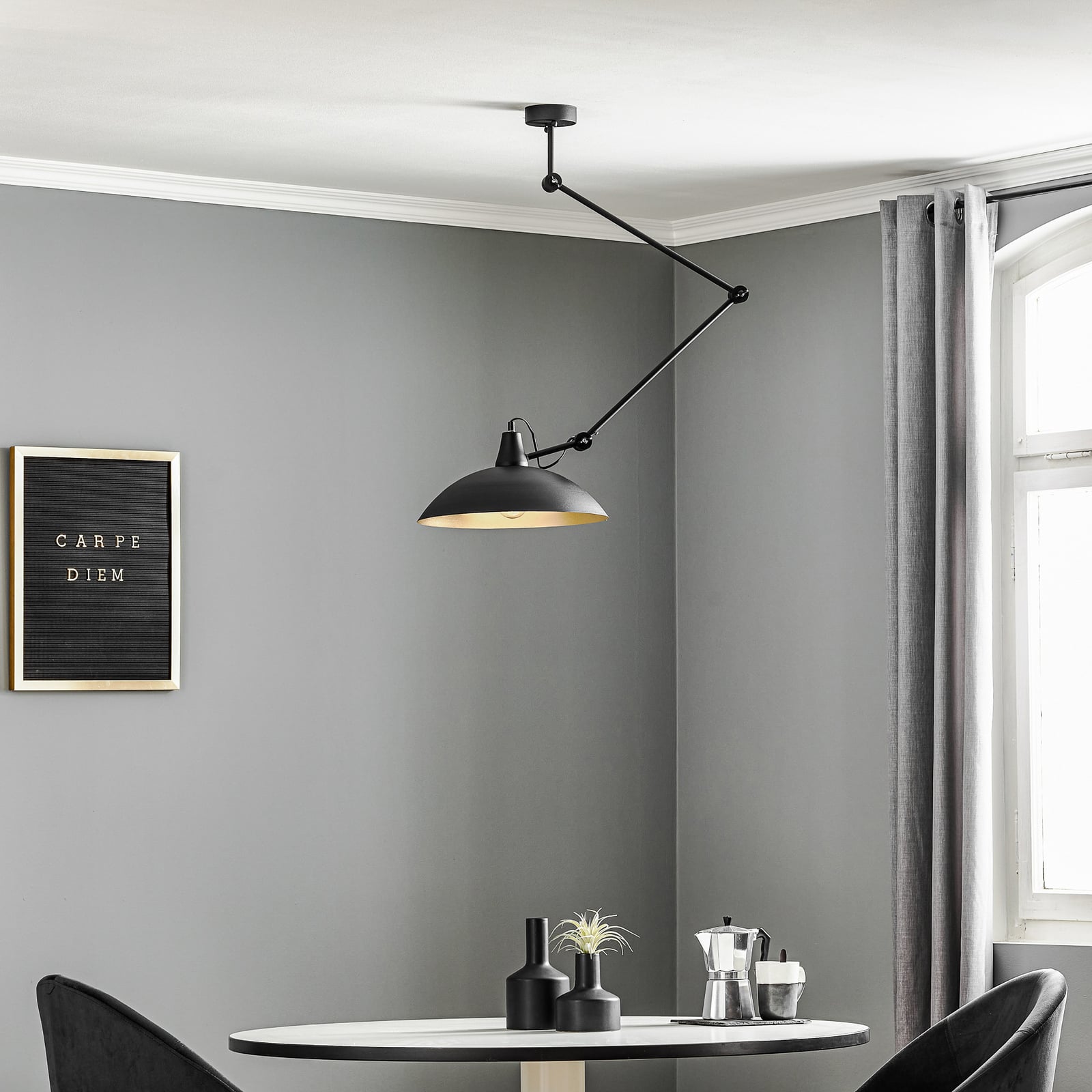 Lampa sufitowa 808, czarna, 1-punktowa, z regulacją – ALDEX