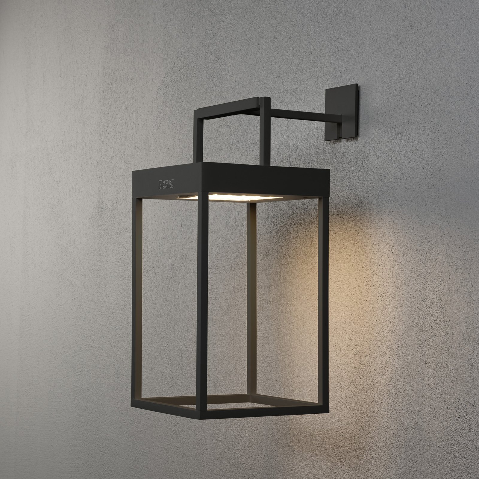 Solárna LED lucerna Portofino, stena/stôl, čierna