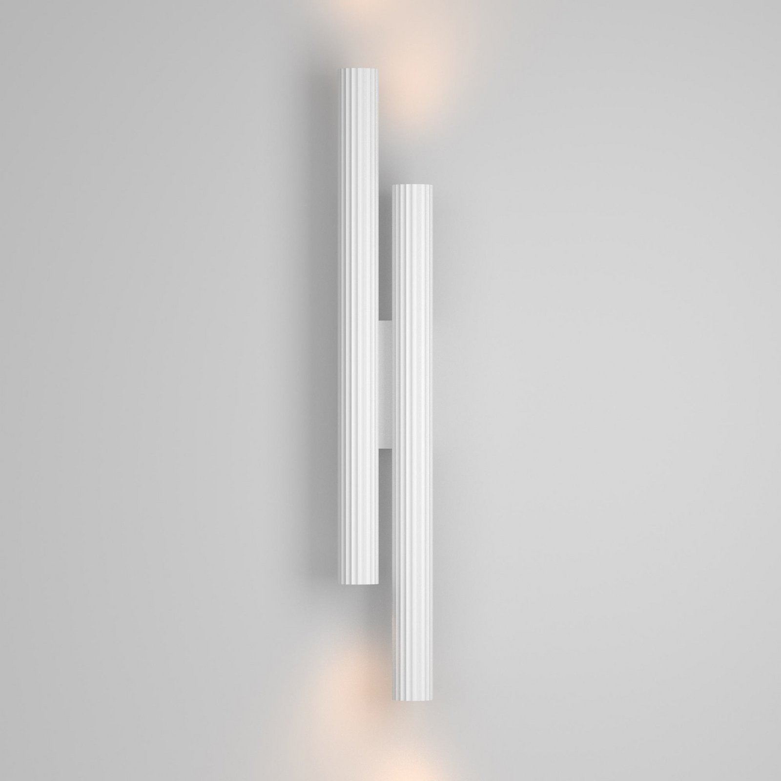 Calipso LED wall light, white, height 49 cm, metal, 4-bulb