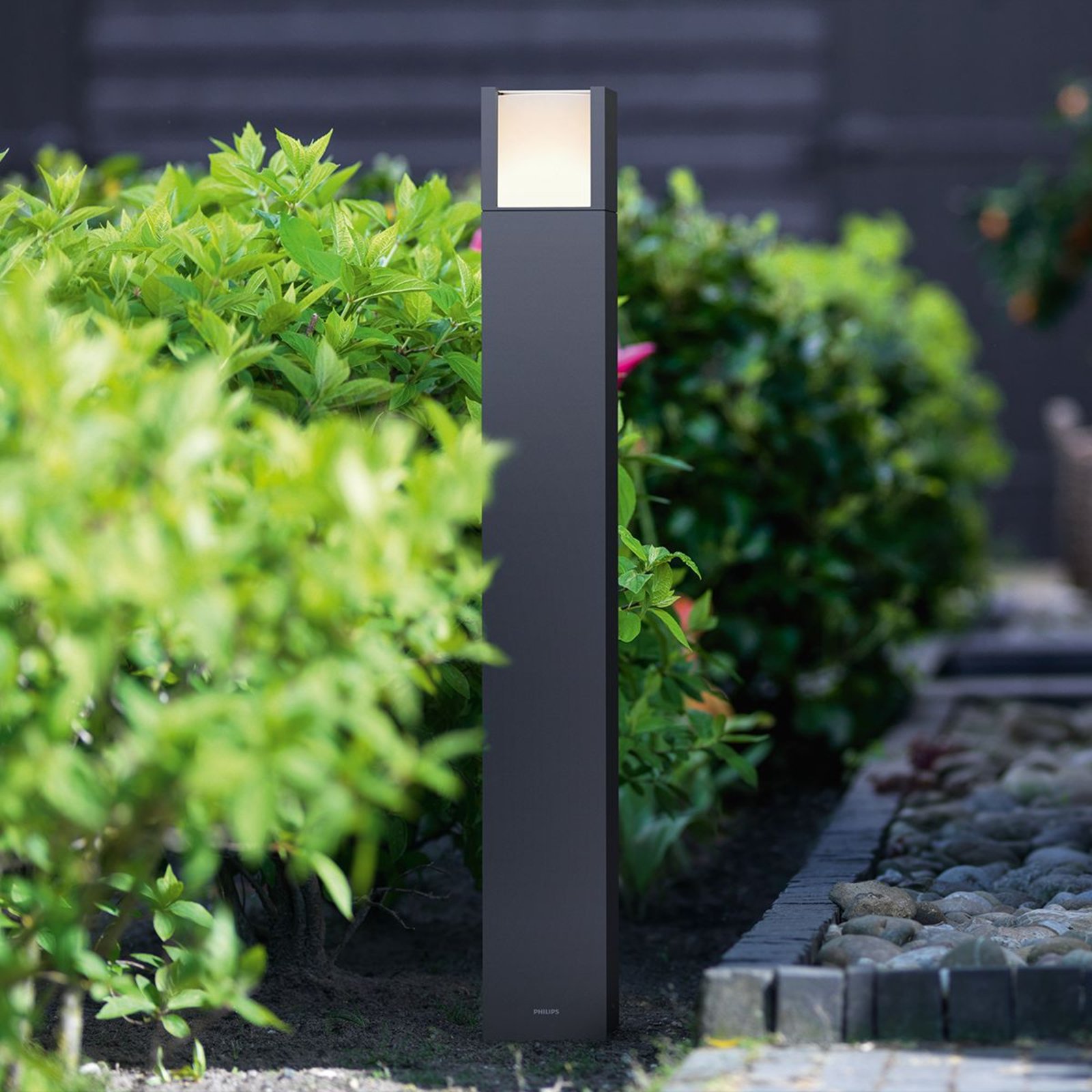 Philips Arbour LED bollard light anthracite IP44 | Lights.co.uk