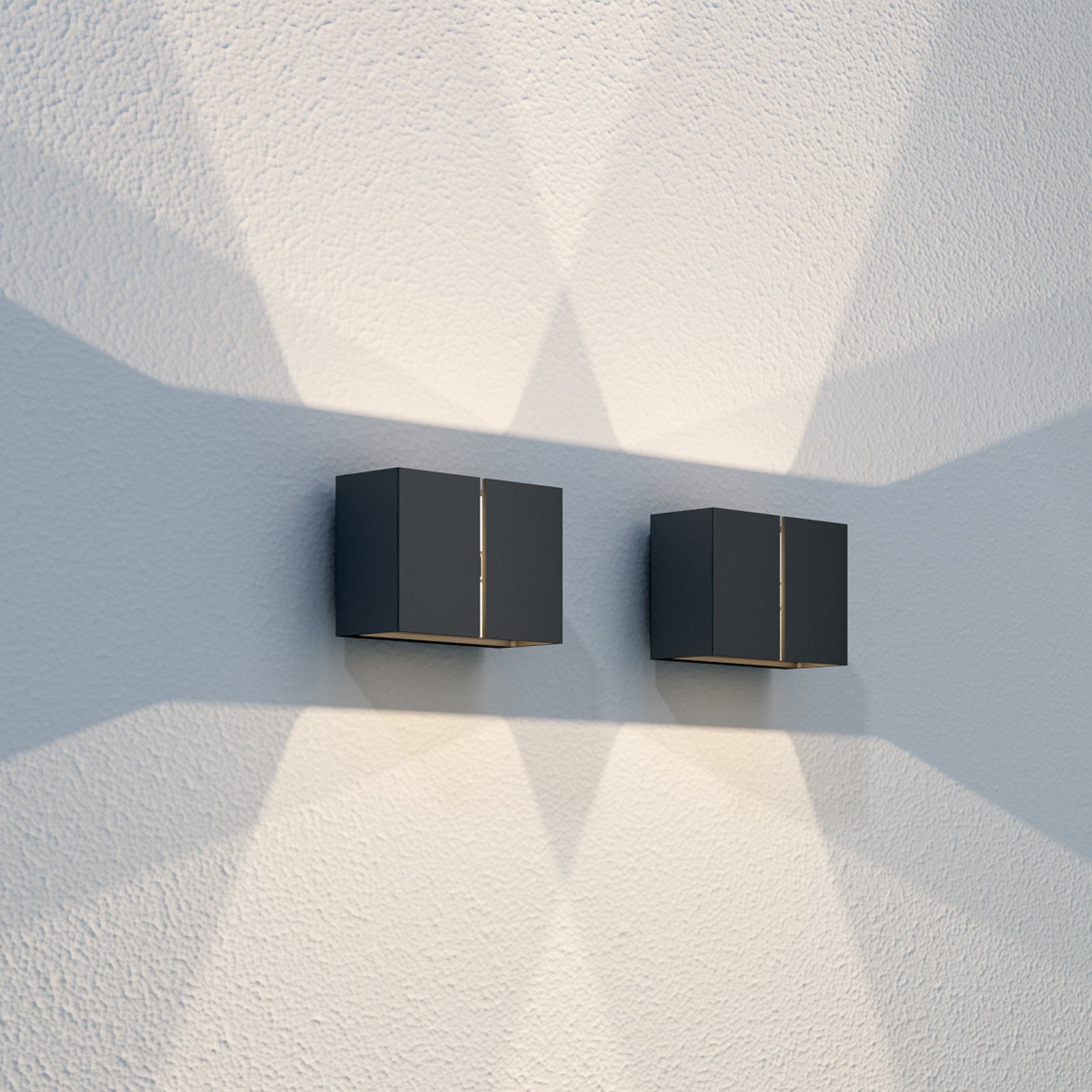 LOOM DESIGN Ask LED-Außenwandlampe up/down schwarz