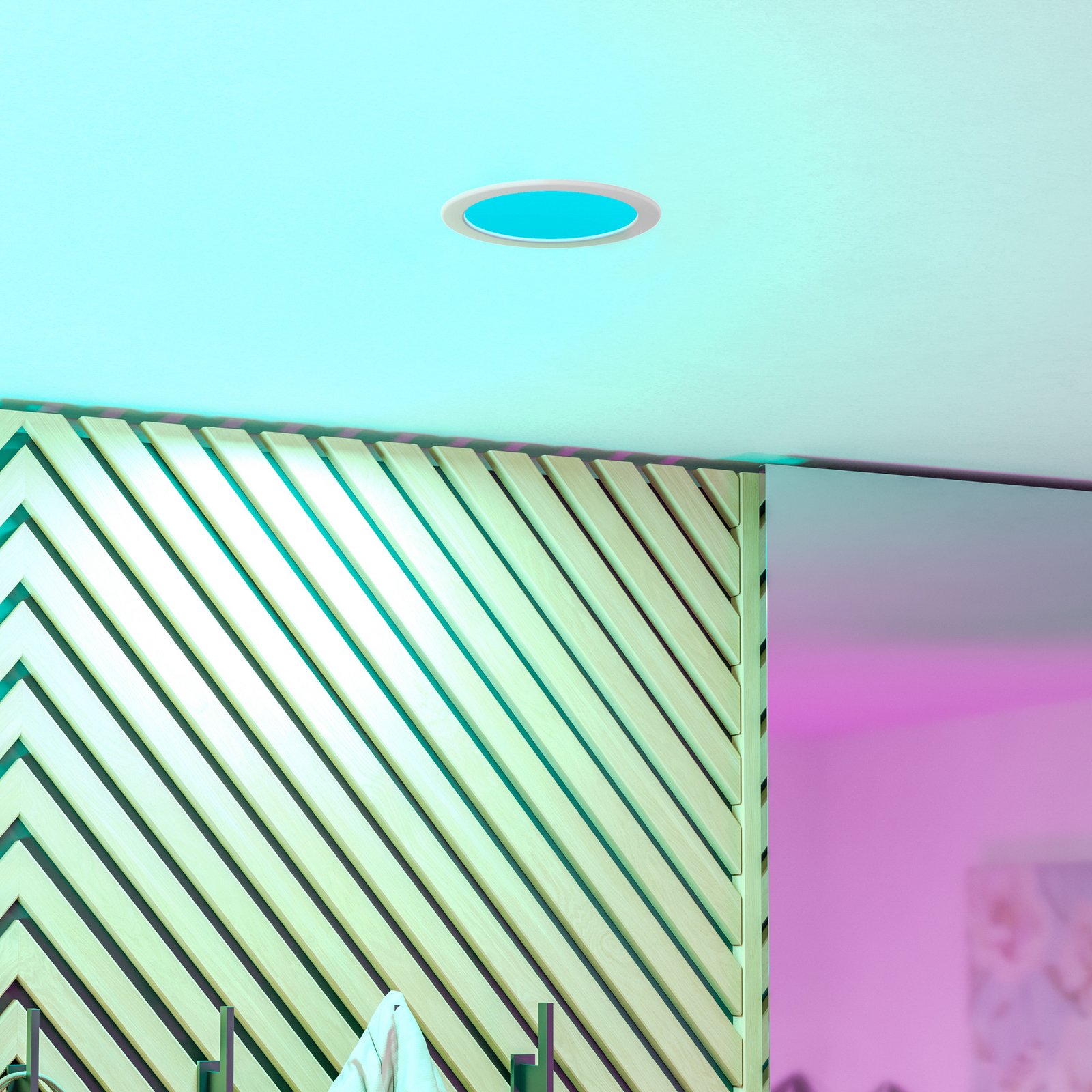 EGLO connect Smart LED-innfellingslampe Fueva 6-Z, hvit, Ø 16 cm