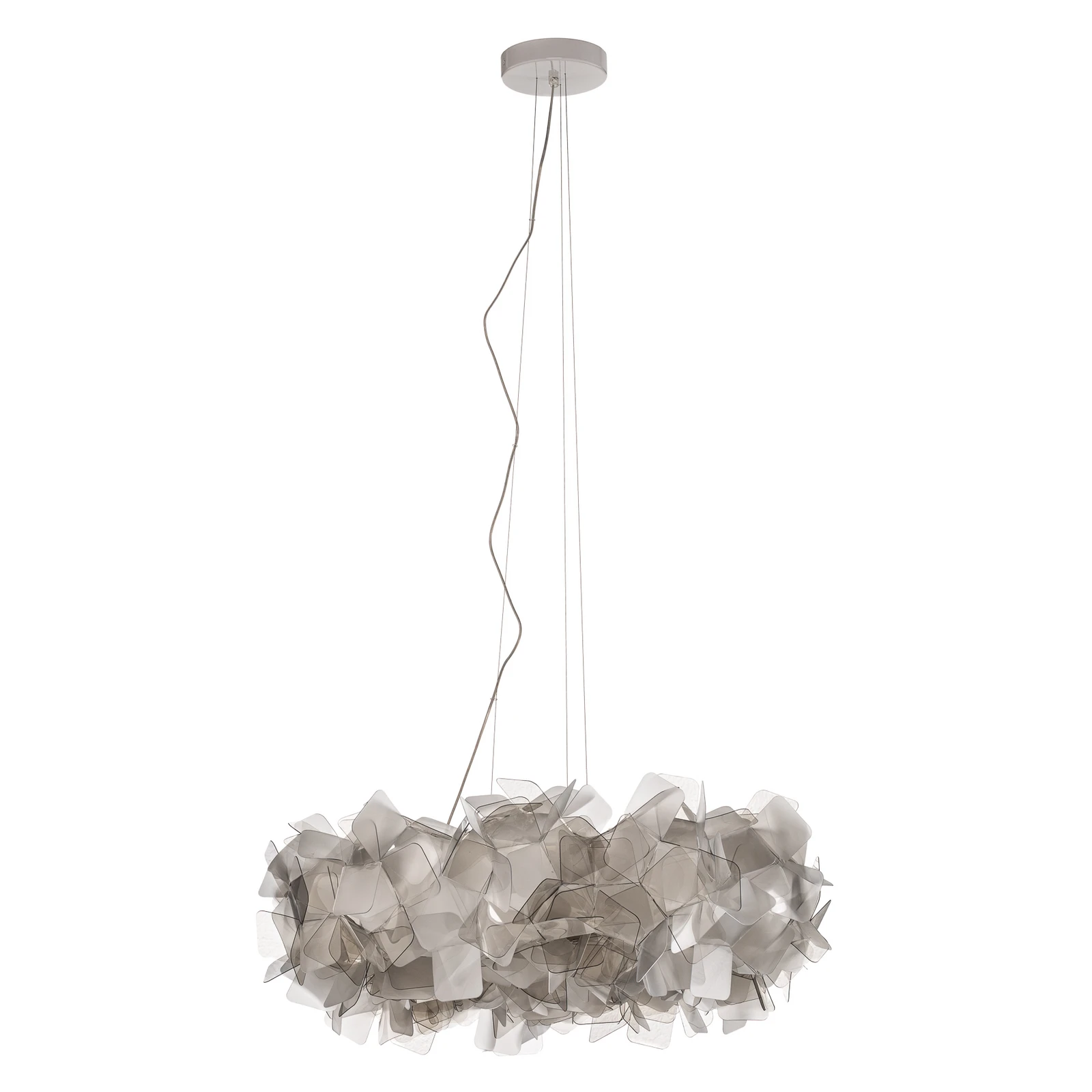Slamp Clizia hanging light, Ø 78 cm, smoked