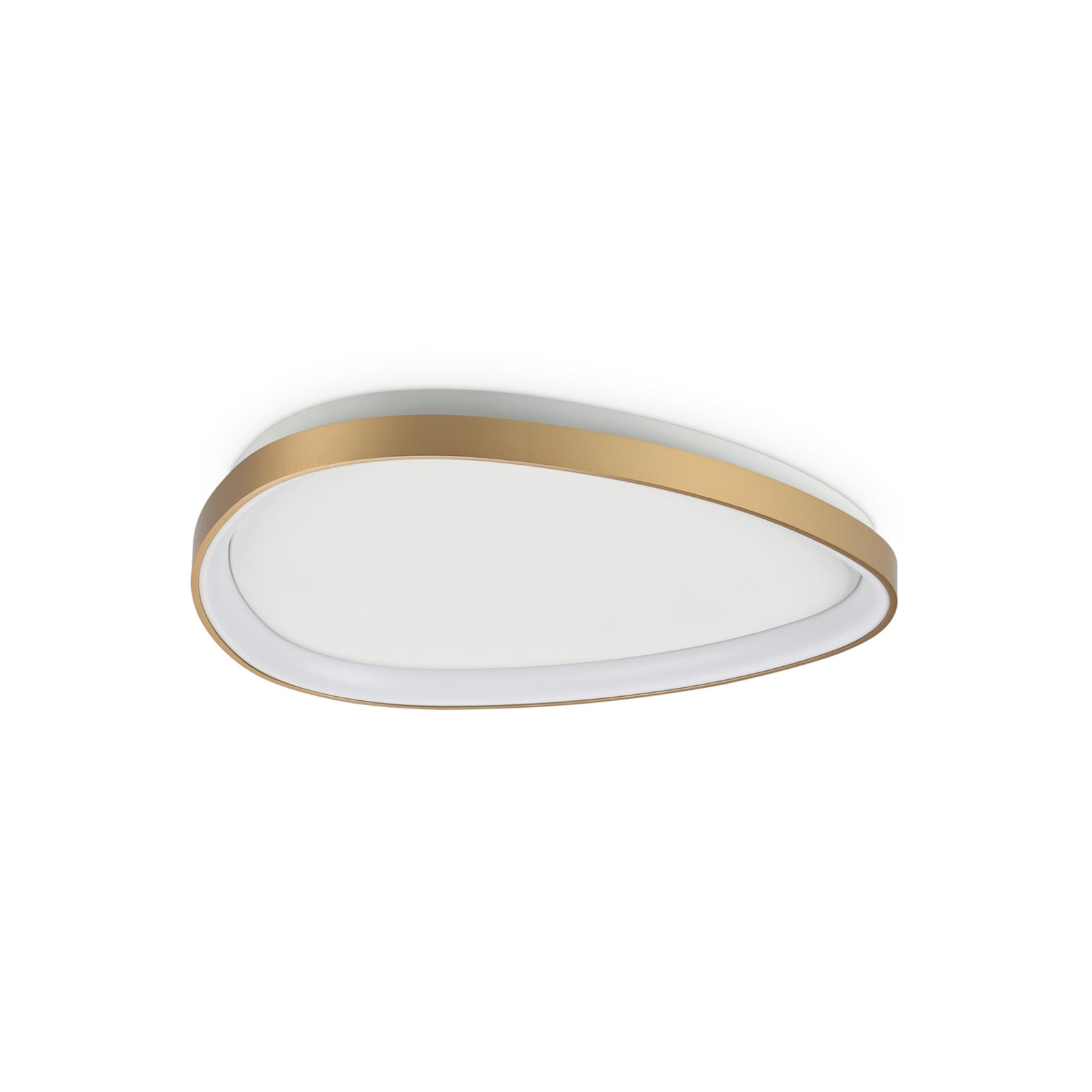 Candeeiro de teto LED IDEAL LUX Gemini em latão, 61 cm, 4000 K, com interruptor
