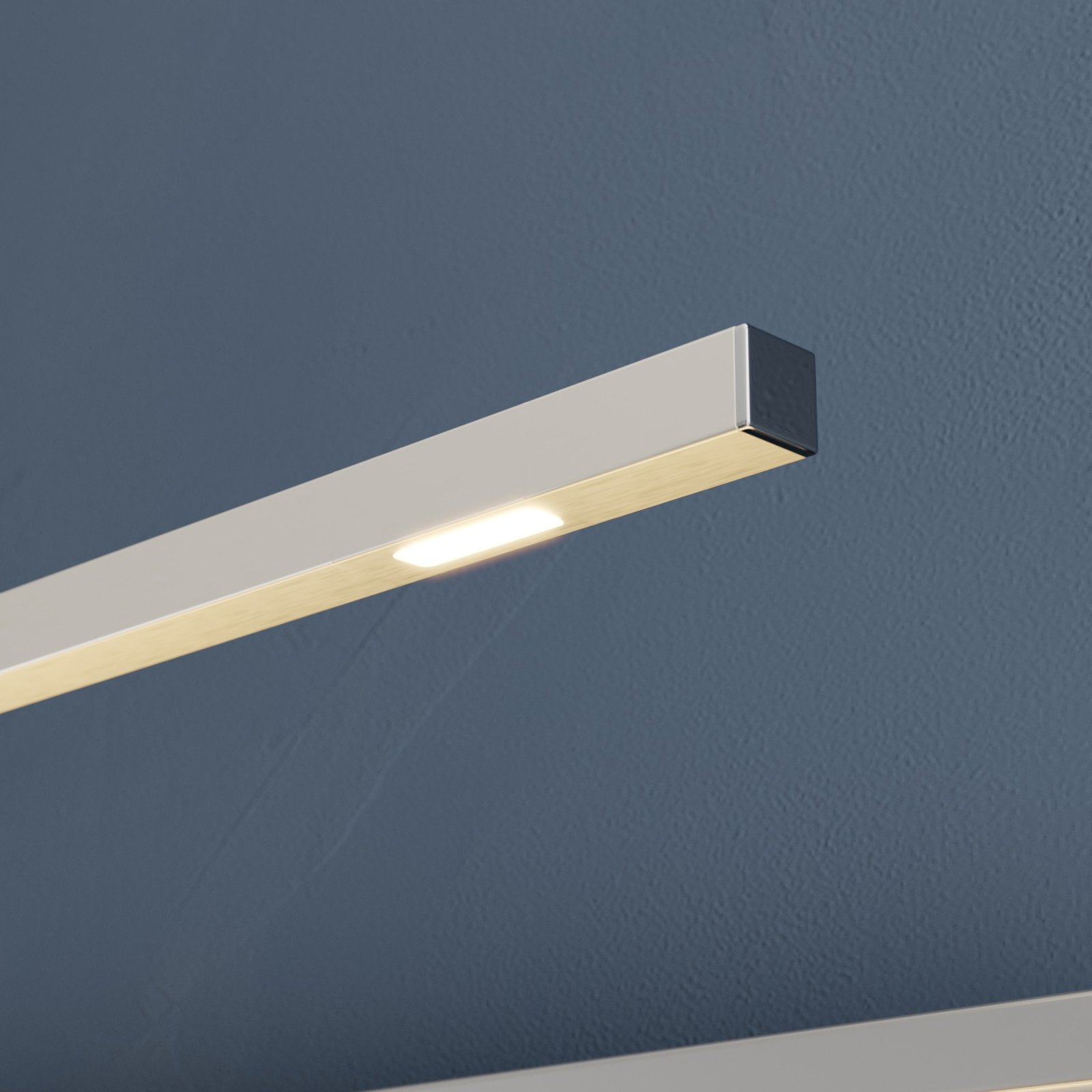 Quitani LED-billedlampe Tolu, nikkel, bredde 160 cm