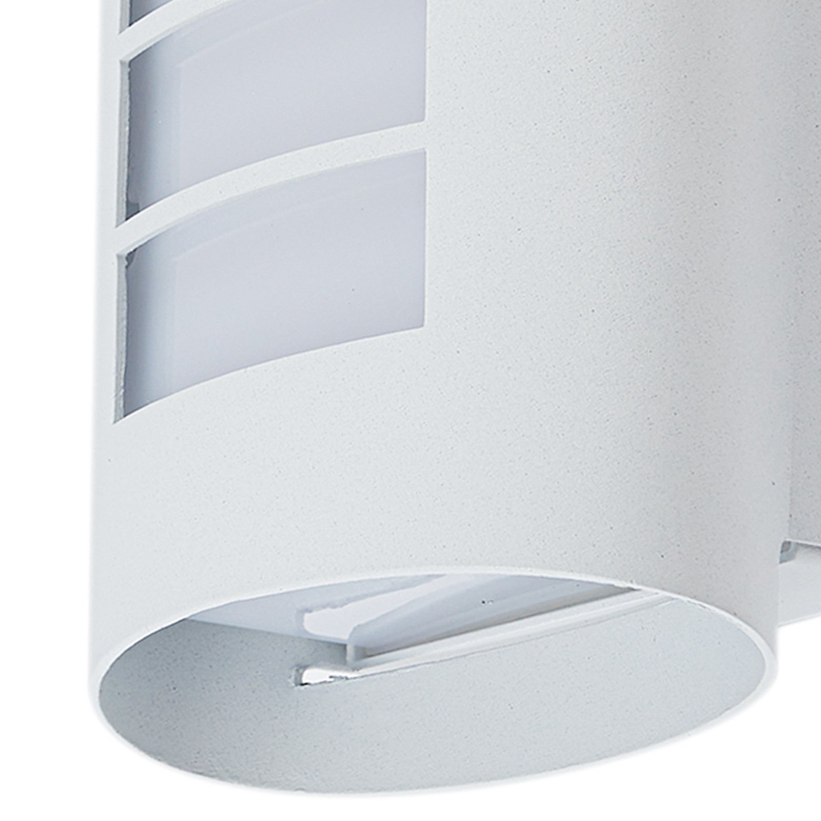 Applique d'extérieur LED Lindby Ismael, blanc, aluminium, hauteur 26,8 cm