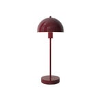 Lampe à poser Vienda, rouge foncé, hauteur 50 cm, métal - Herstal