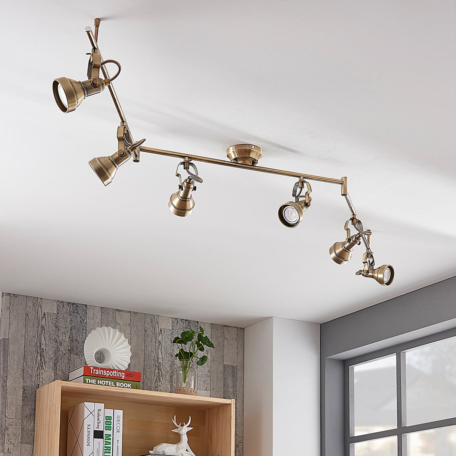 Perseas 6 LED Stropna lampa Antique Brass - Lindby