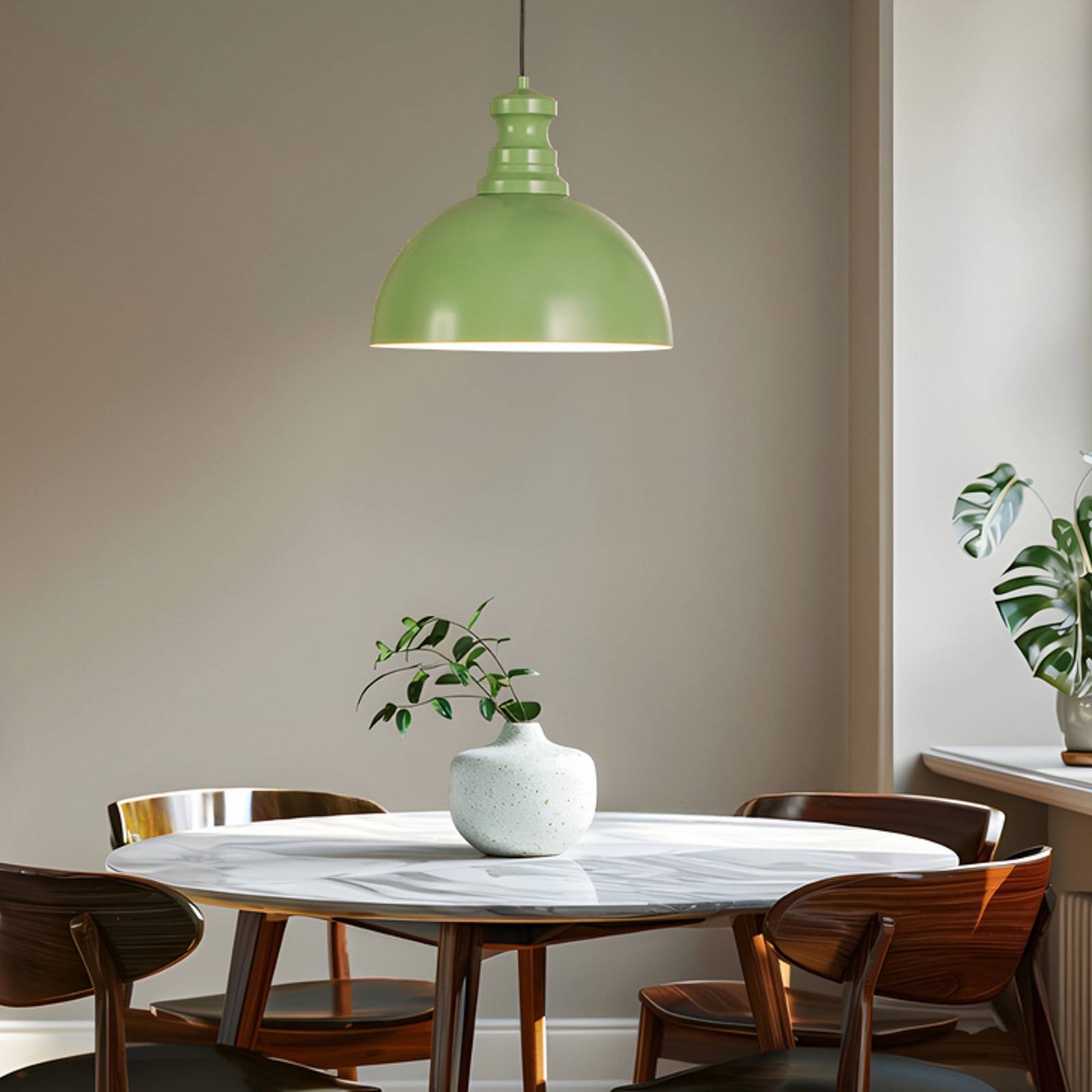 Pendelleuchte Kure, mintgrün, Metall, Ø 40 cm E27 günstig online kaufen