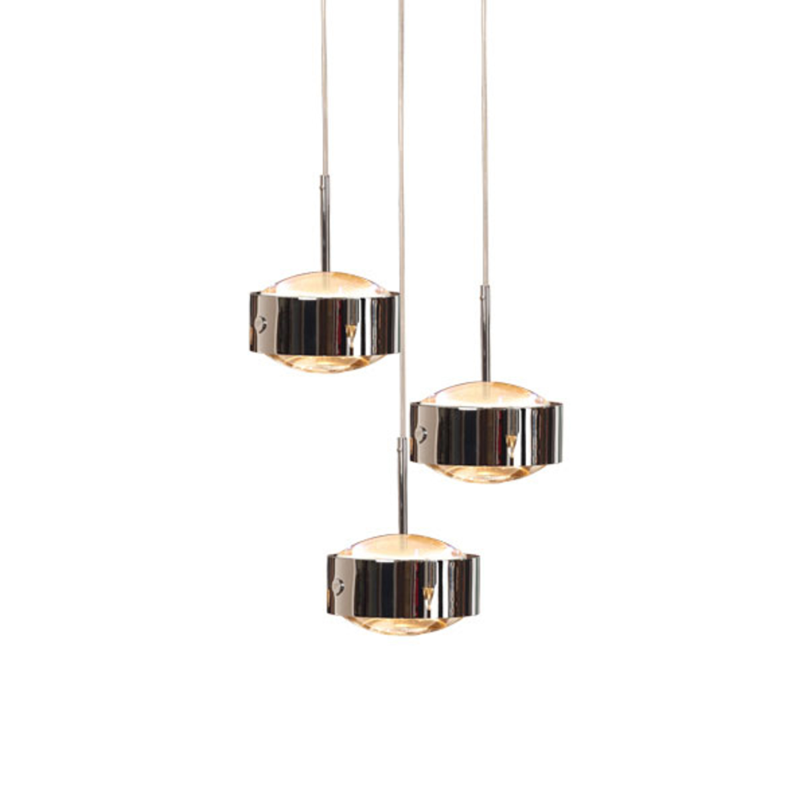 Hanging light Puk Meg Maxx Drop Trio metallic 3-bulb G9