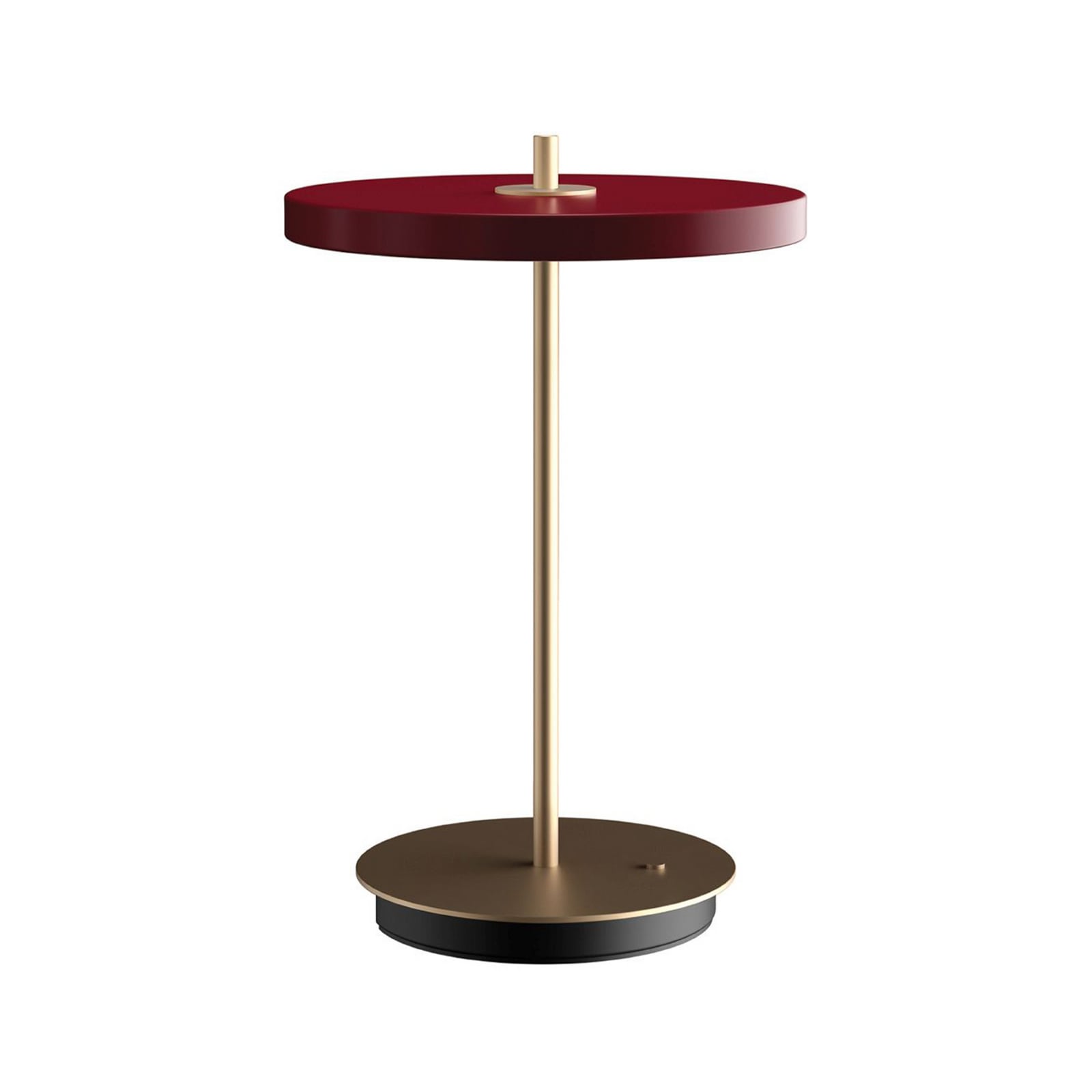 UMAGE LED-Akku-Tischlampe Asteria Move rubinrot/messing 31cm