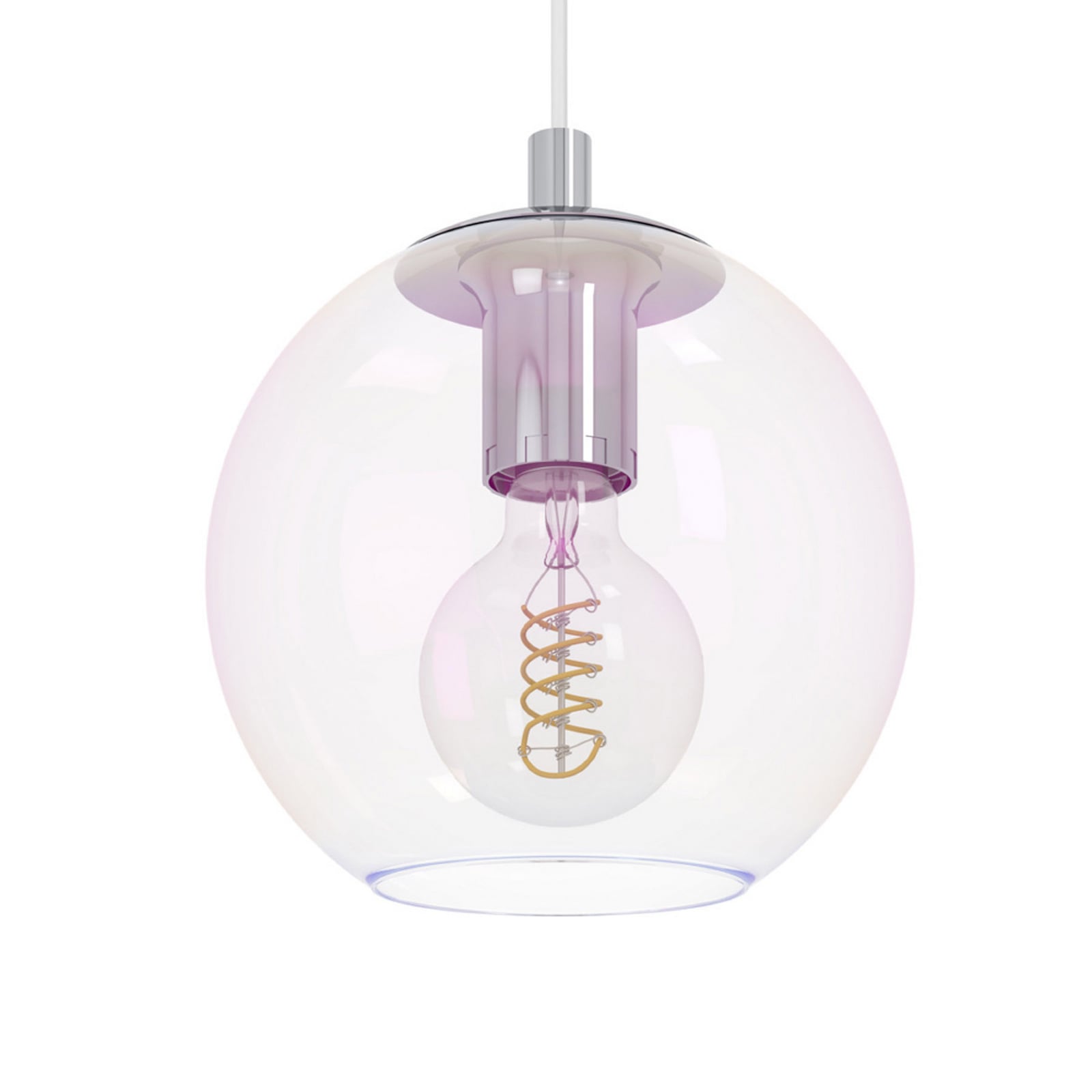 EGLO hanglamp ARISCANI 2, 77 cm, 3-lamps, chroom/iriserend EGLO hanglamp ARISCANI 2, 77 cm, 3-lamps, chroom/iriserend