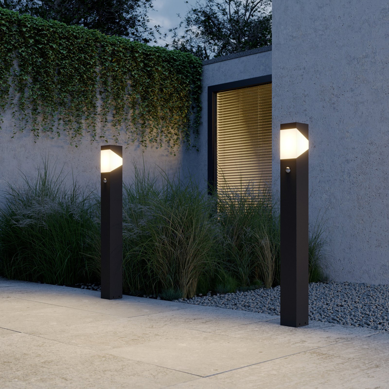 Kiran Candeeiro de Jardim Exterior com Sensor H100 Graphite - Lucande