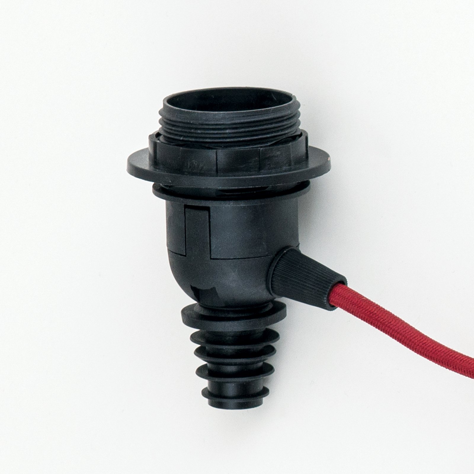 Oprawa żarówki E27 BOTTLE, kabel ciemnoczerwony, długość 200 cm