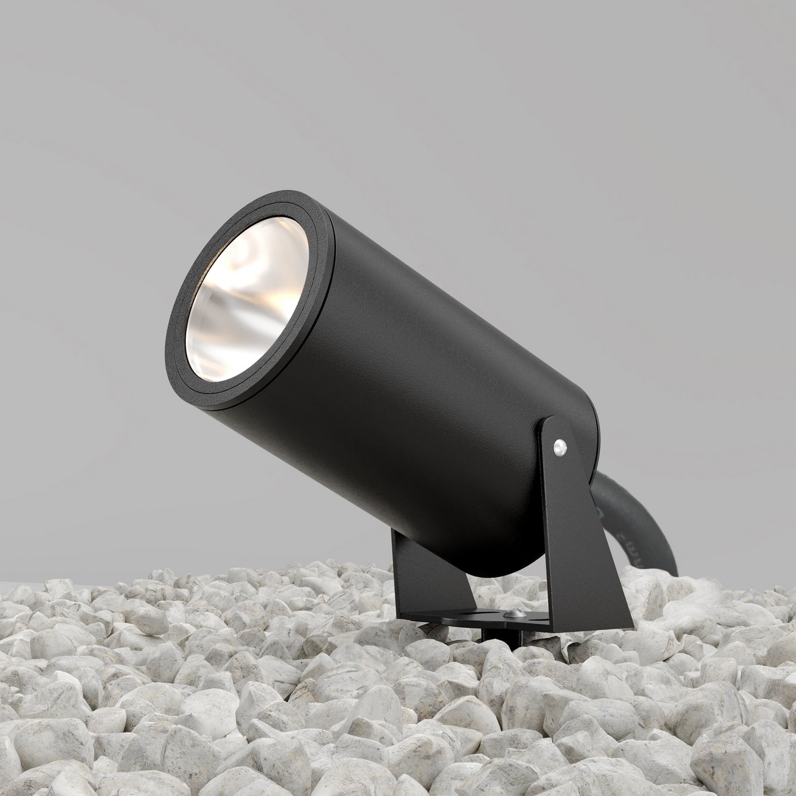 Maytoni LED-Erdspießstrahler Bern, γραφίτη, Ø 13 cm, IP65