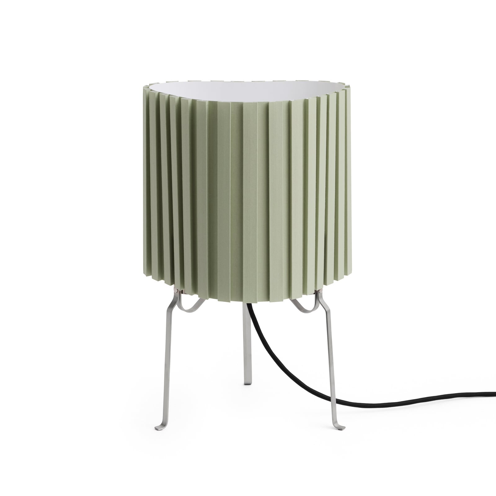 Canelé bordlampe, grønn, høyde 37 cm, E14, tekstil – HAY