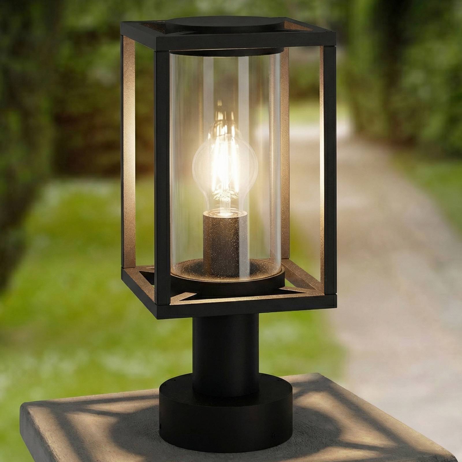 Lucande Ferda sockellampa, 37 cm, antracit, IP44