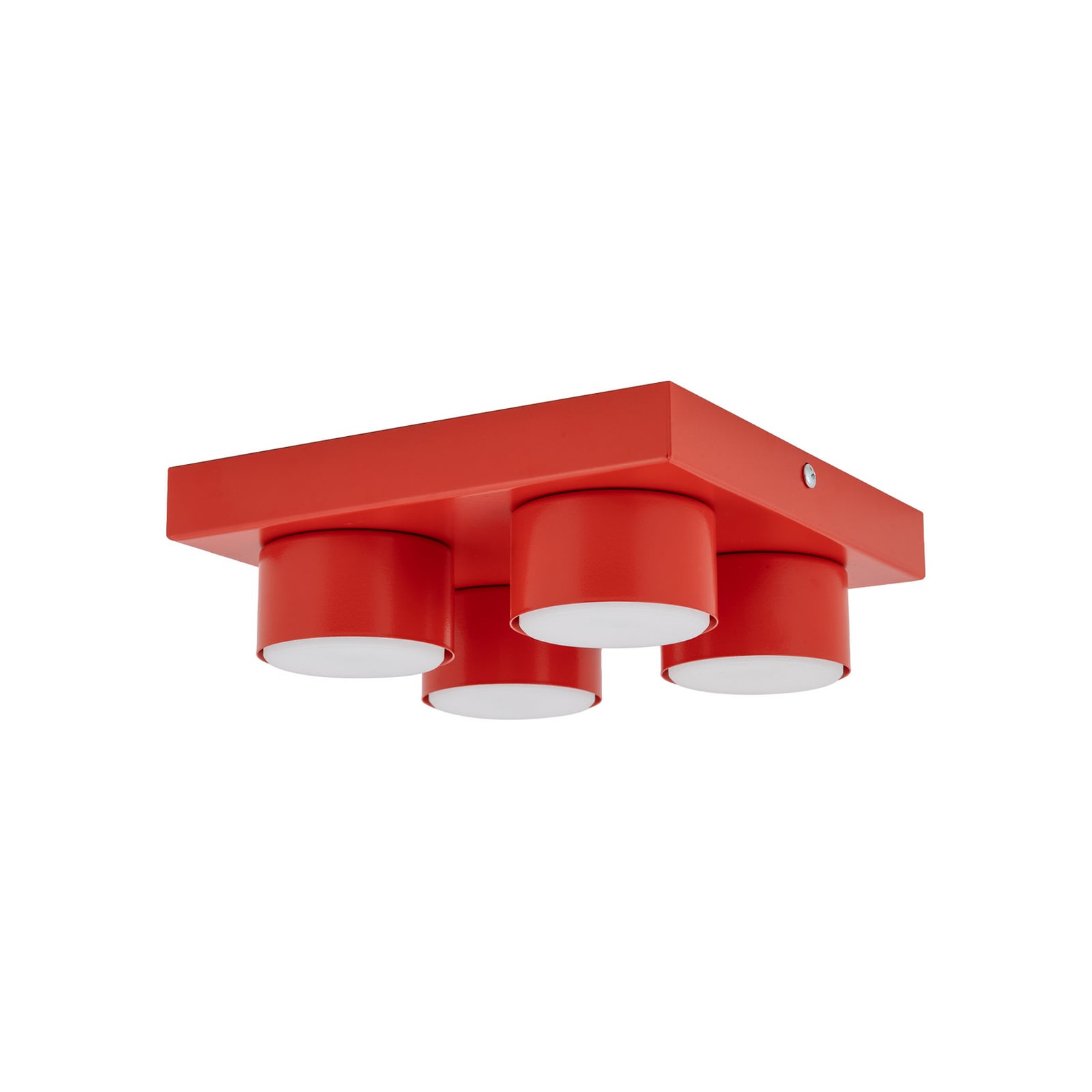 Lampa sufitowa Brix, czerwona, długość 23 cm, 4-punktowa, GX53