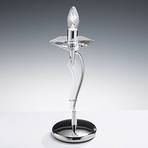Icaro bordlampe med krystalglas, krom