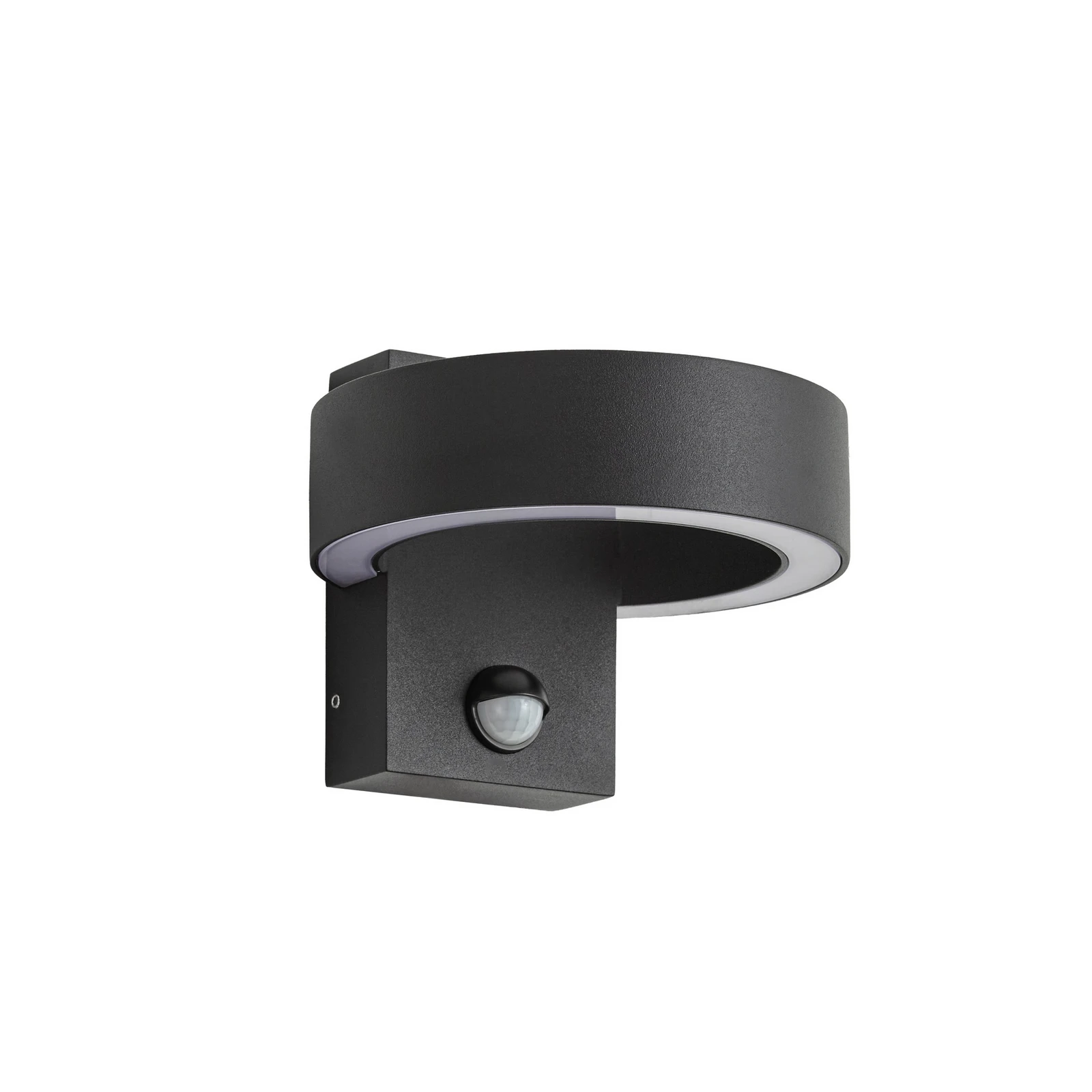 Candeeiro de parede exterior LED Lucande Nirella, preto, CCT, com sensor