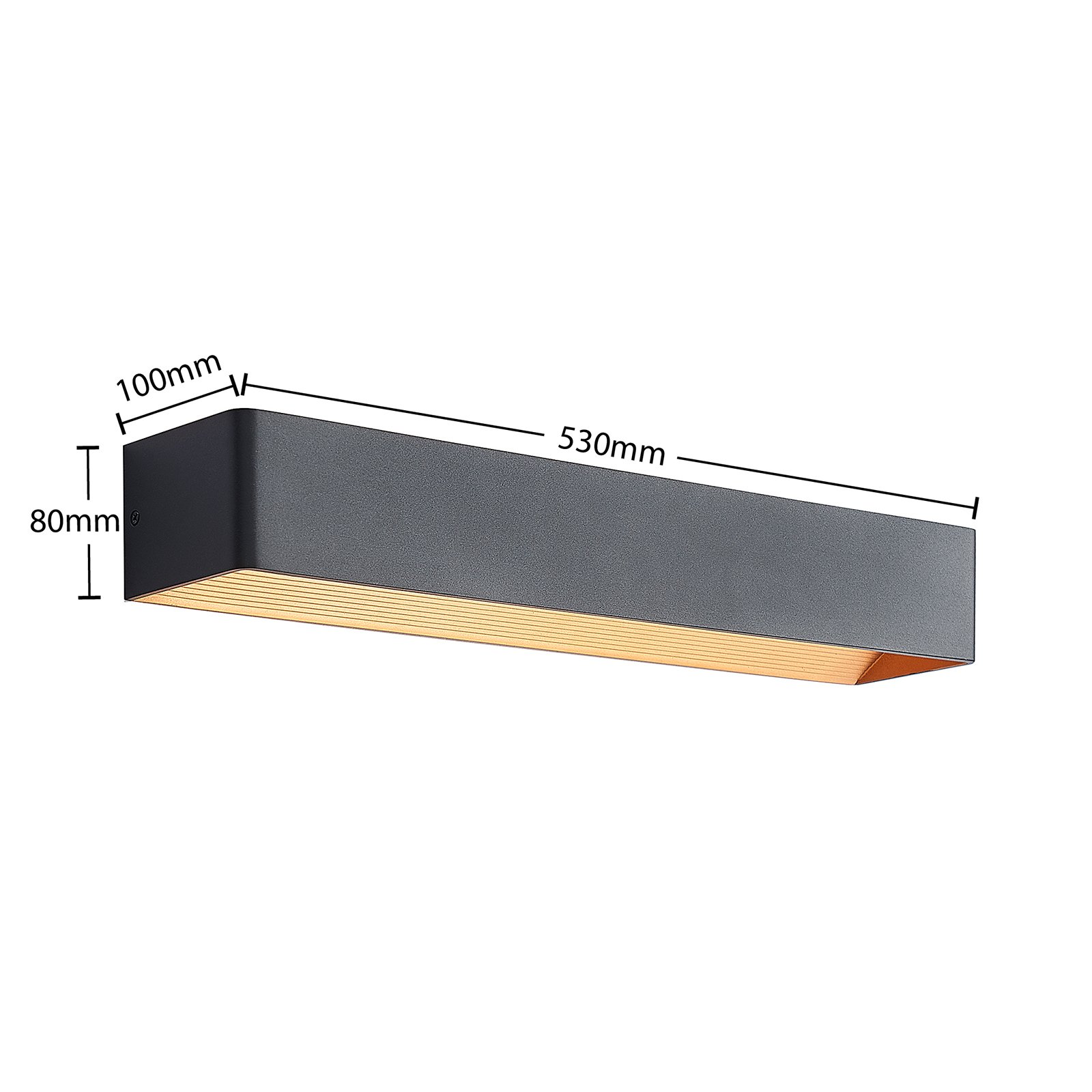 Karam LED væglampe W53 Sort/Guld - Arcchio