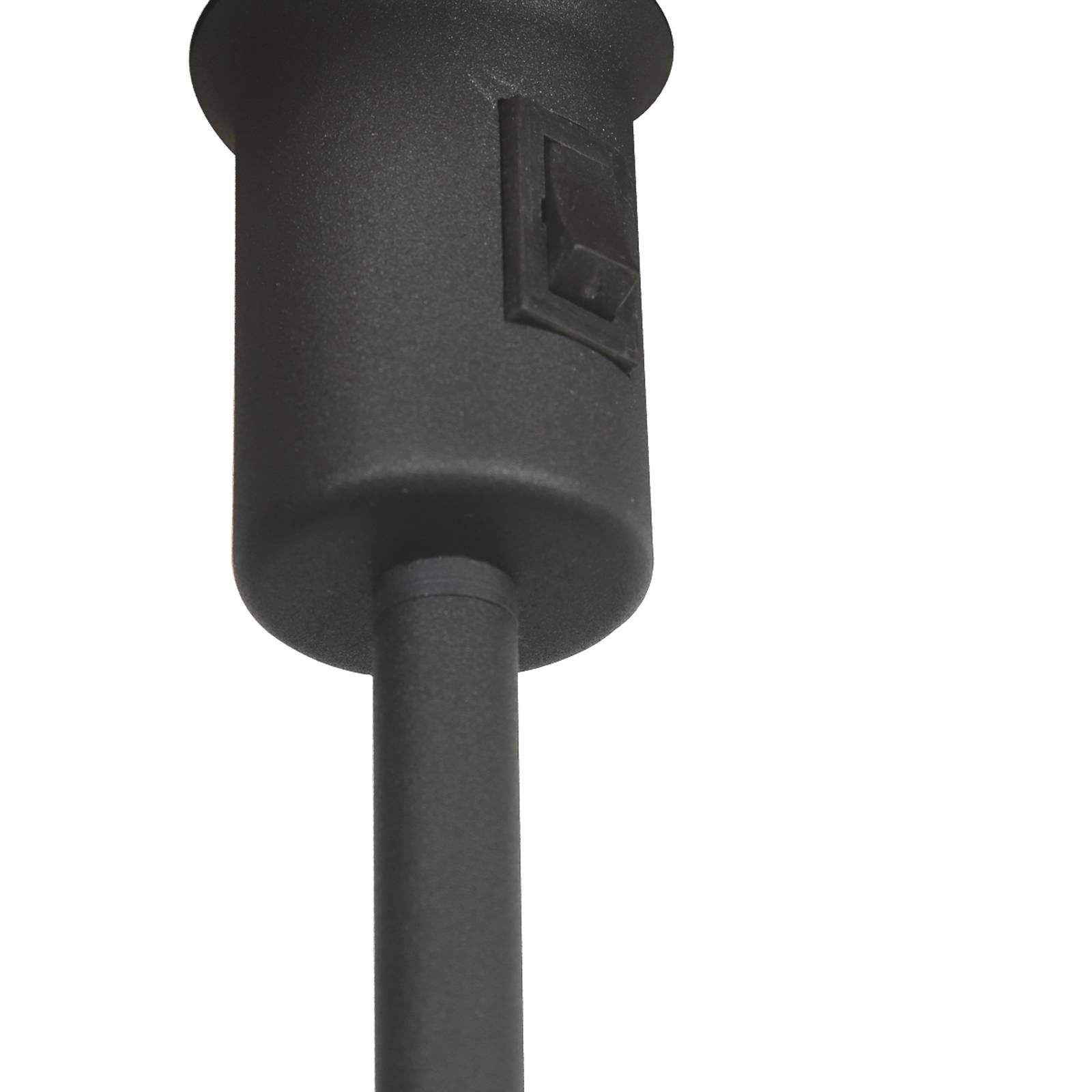  Mexlite Tischleuchte Noor, Schwarz/leinen Schlamm, Höhe 50 Cm, E27 