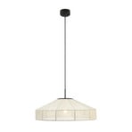 Suspension Alia, beige/noir, Ø 57 cm, tissu/métal