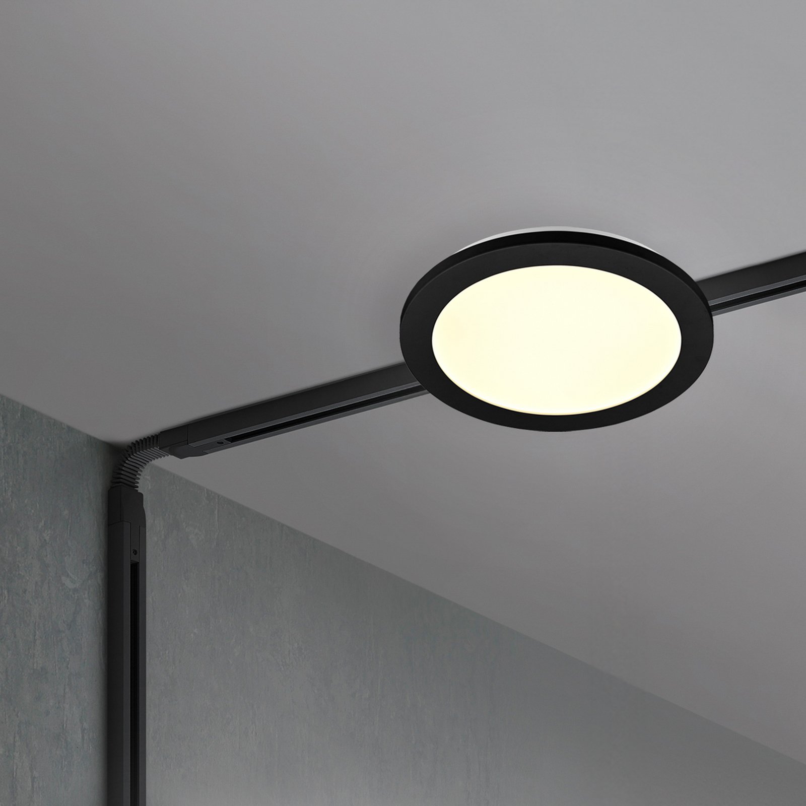 Kit de rails DUOline Camillus noir 3 m à 6 lampes LED à 2 phases