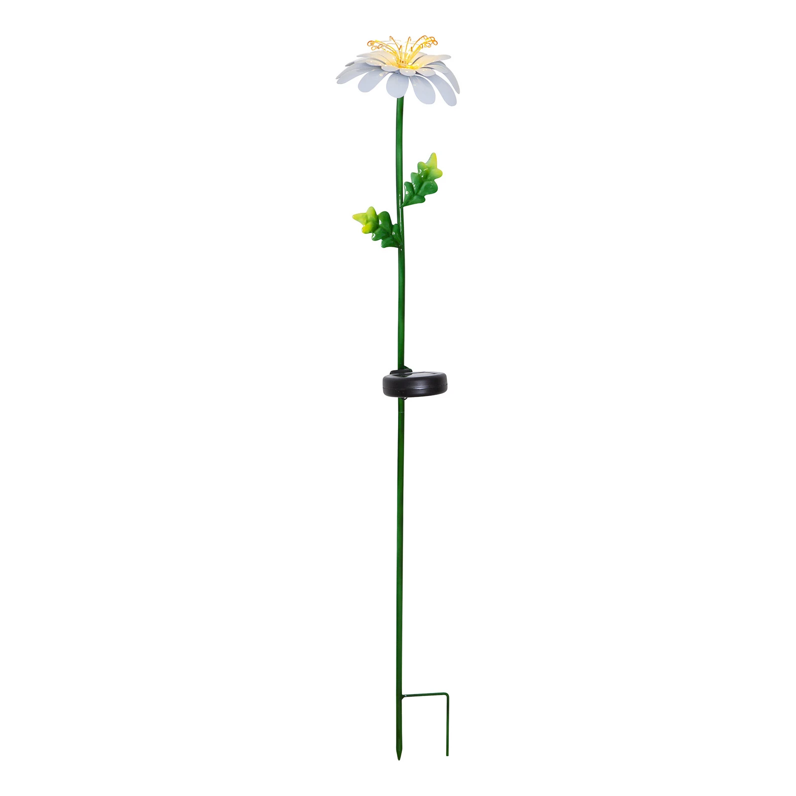 LED-solcellslampa Daisy i prästkrageform