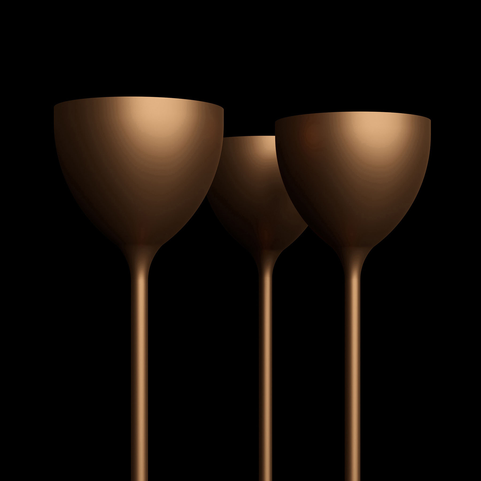 Candeeiro de pé Rotaliana Drink LED, bronze escuro