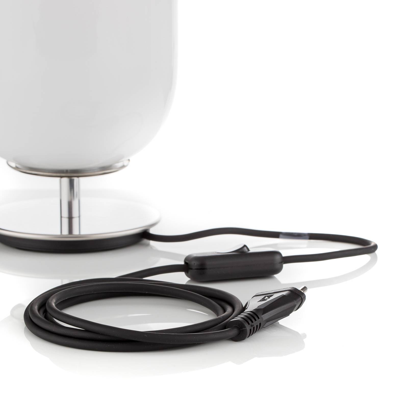 Artemide Gople Mini lampa stołowa biała/srebrna
