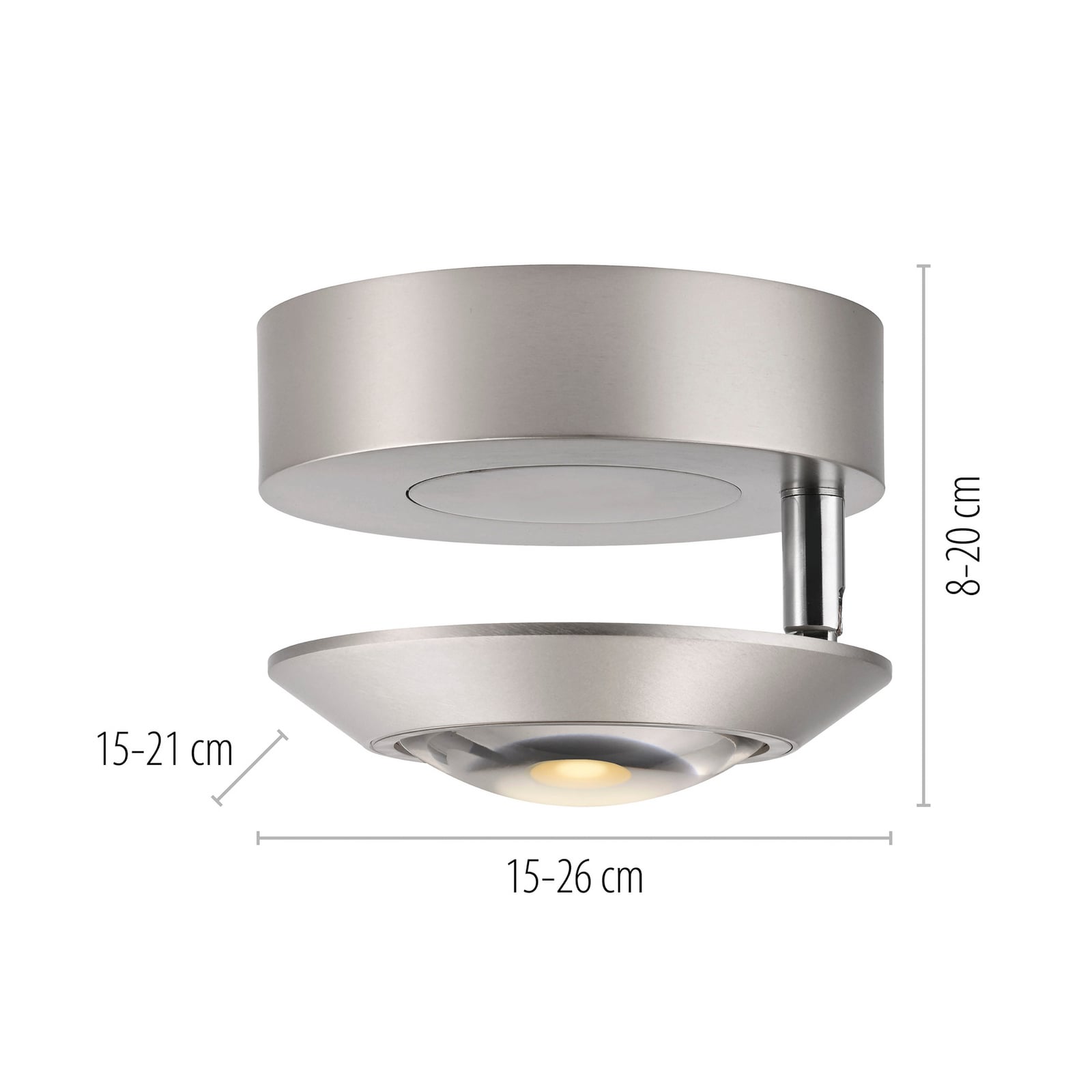 Oculis LED-Deckenlampe, silberfarben Ø15cm Eisen/Glas - PURE Oculis LED-Deckenlampe, silberfarben Ø15cm Eisen/Glas - PURE