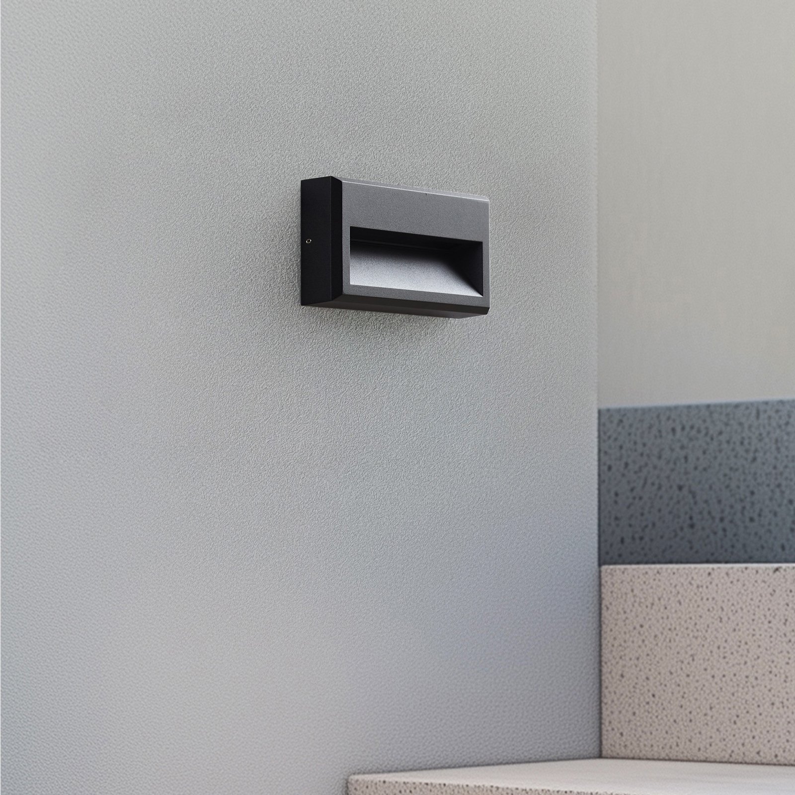 Weno LED Draußen Wandleuchte Schwarz - Lucande
