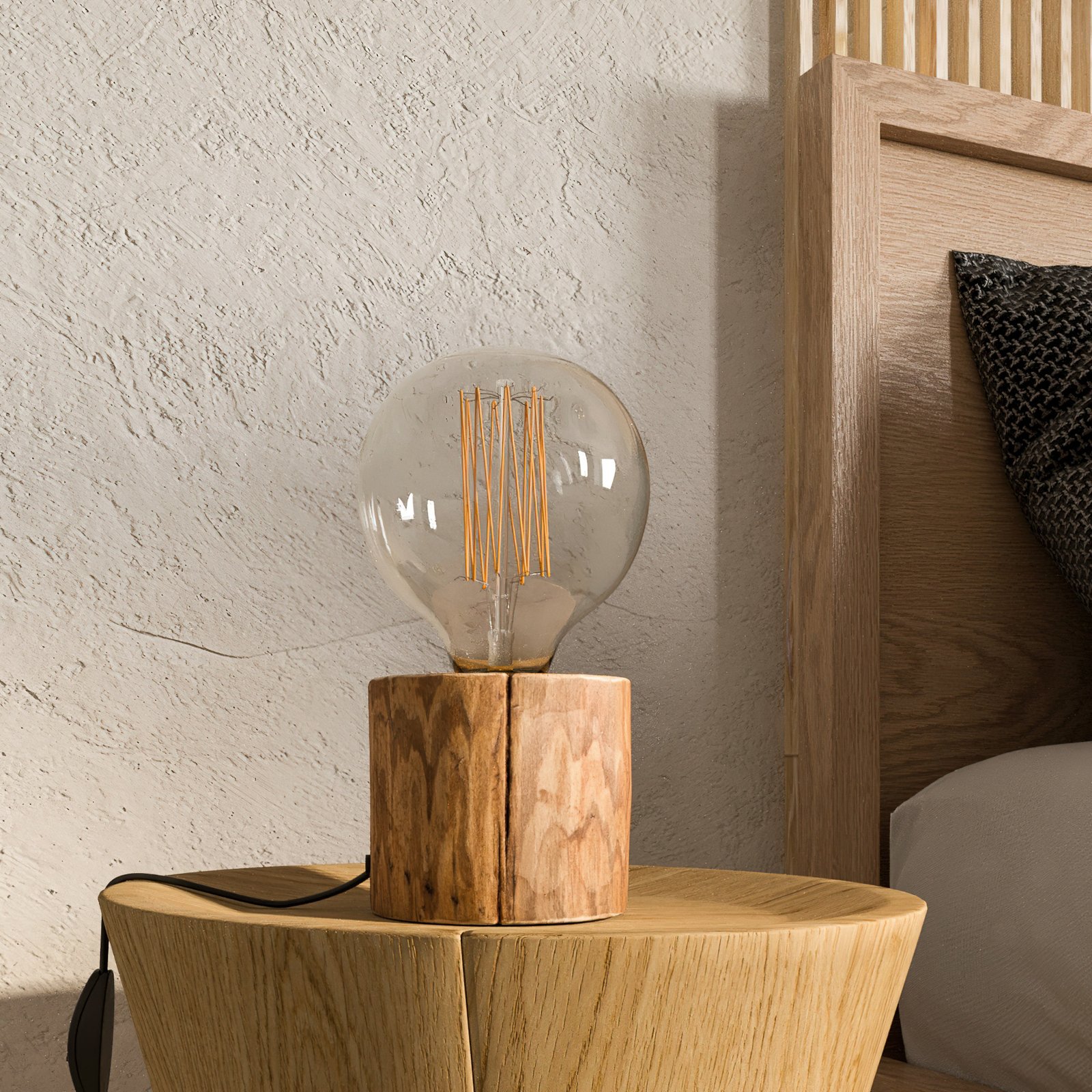 Envostar Terra table lamp, light pine