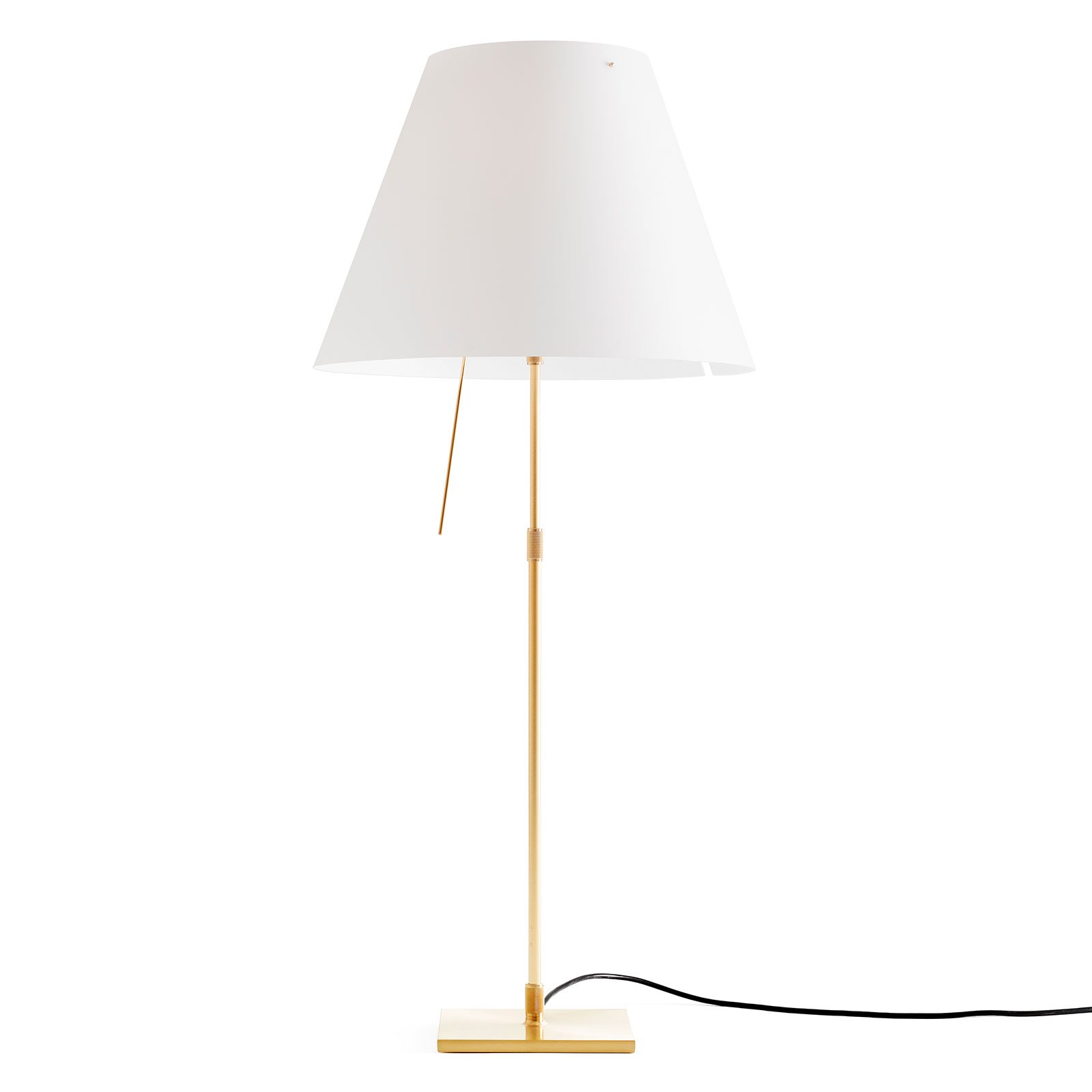 Luceplan Costanza lampa stołowa D13 mosiądz/biała