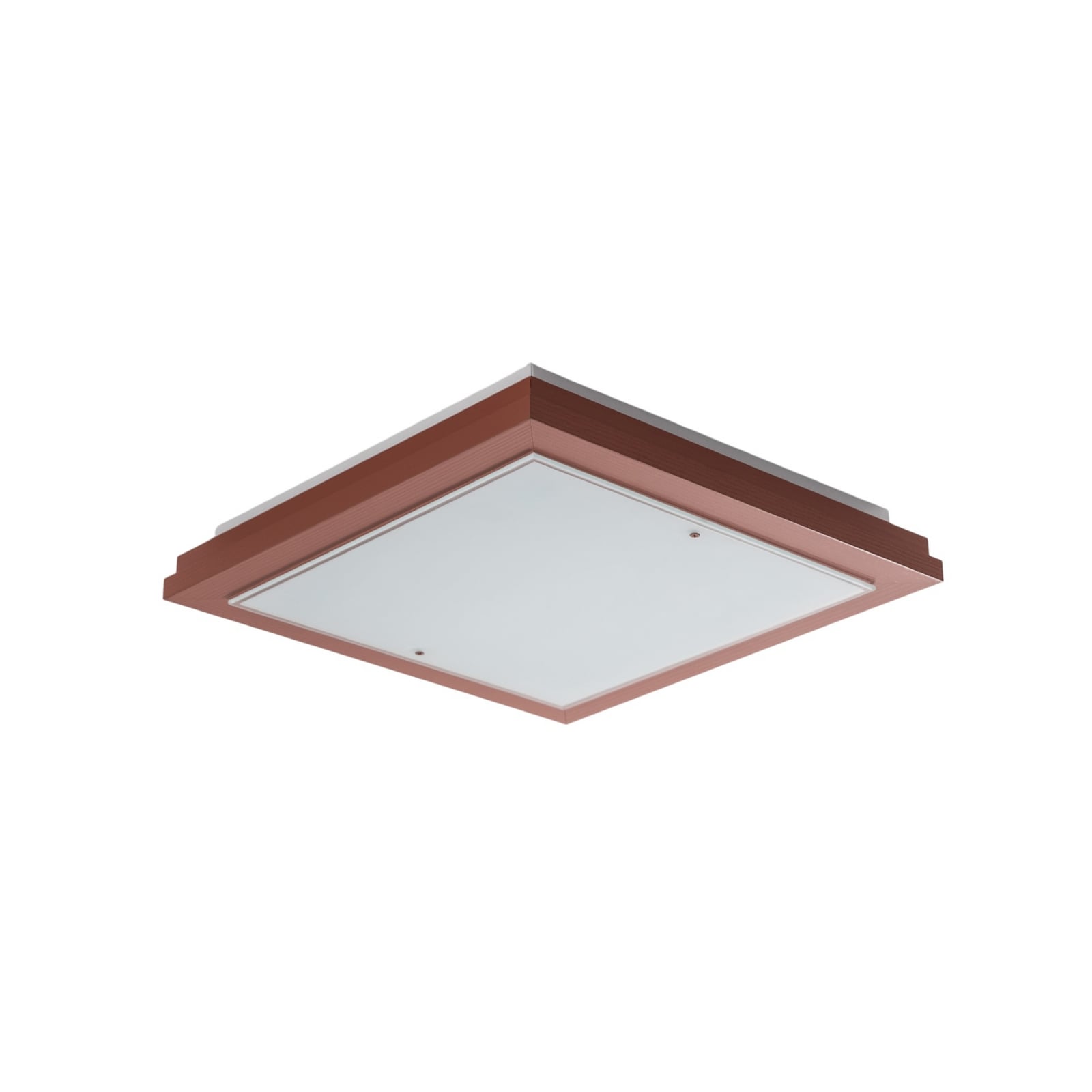 Plafondlamp Tally, breedte 42 cm, terracotta, hout, E27