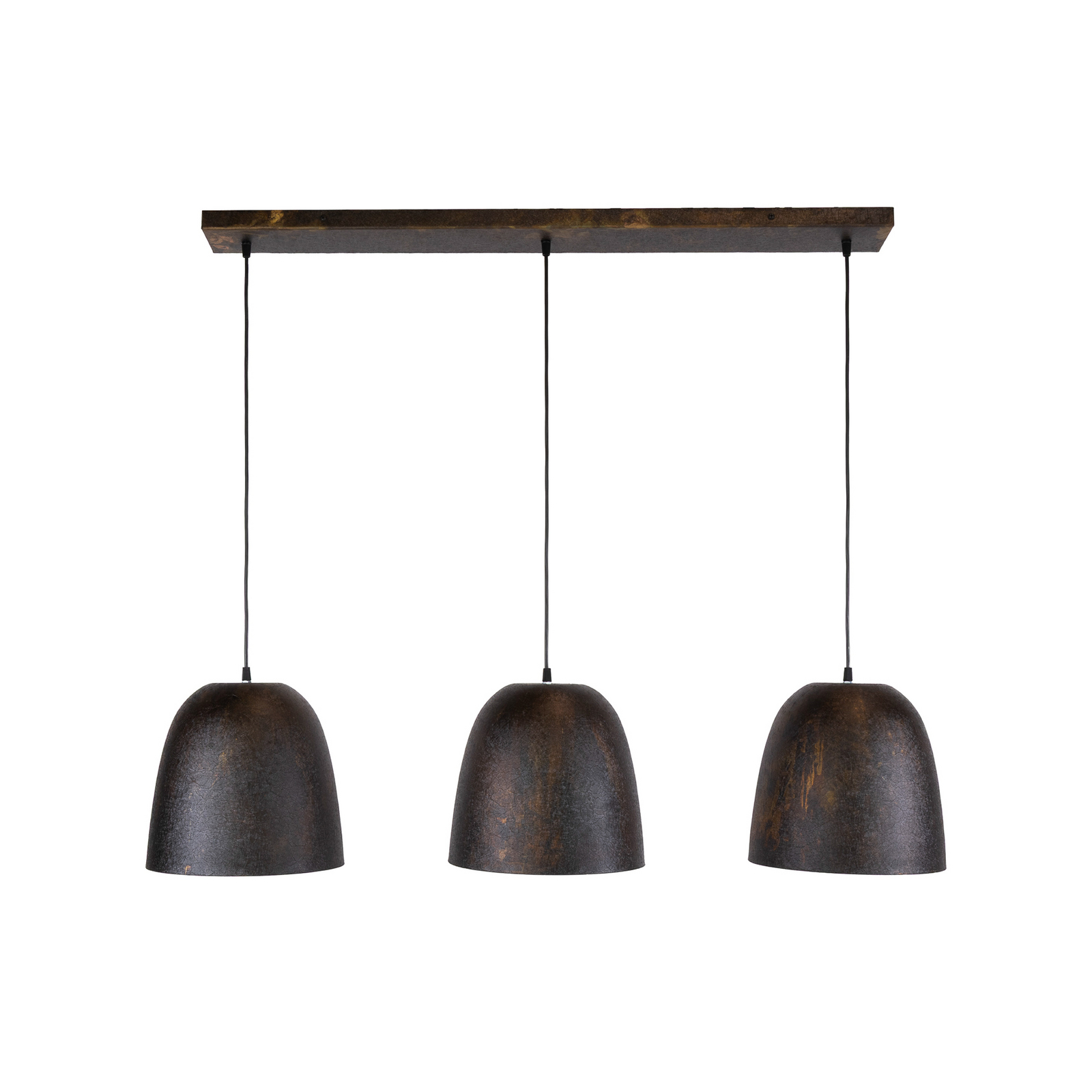 Pendelleuchte Nova, braun, Metall, 3-flammig, E27, 115 cm