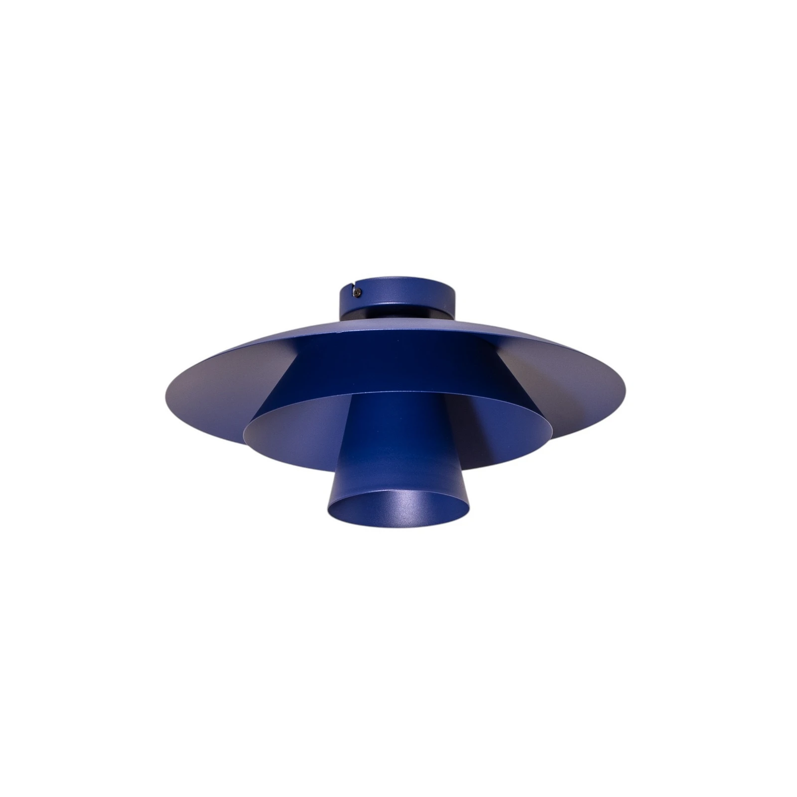 Plafondlamp Plato, donkerblauw, metaal, Ø 38 cm, E27