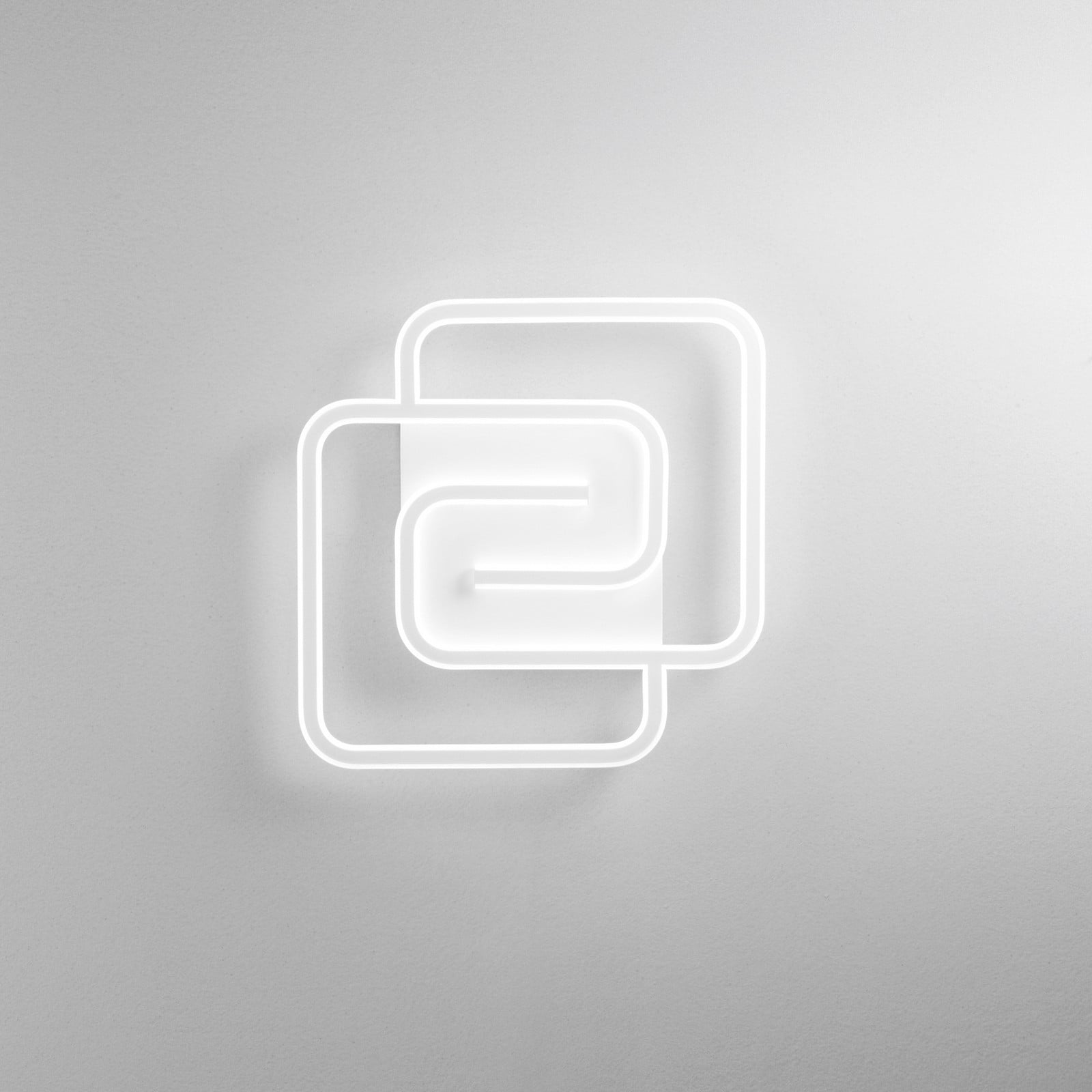 Luce Ambiente Design Aplică de perete cu LED Cayman Quadrata albă lățime 49 cm metal CCT - Camera de zi / sufragerie - Modern