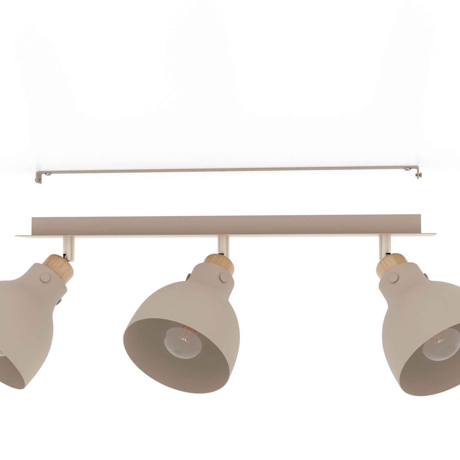 Griestu gaismeklis Arrecife smilšu/koka izskats, trīs lampas Griestu gaismeklis Arrecife smilšu/koka izskats, trīs lampas