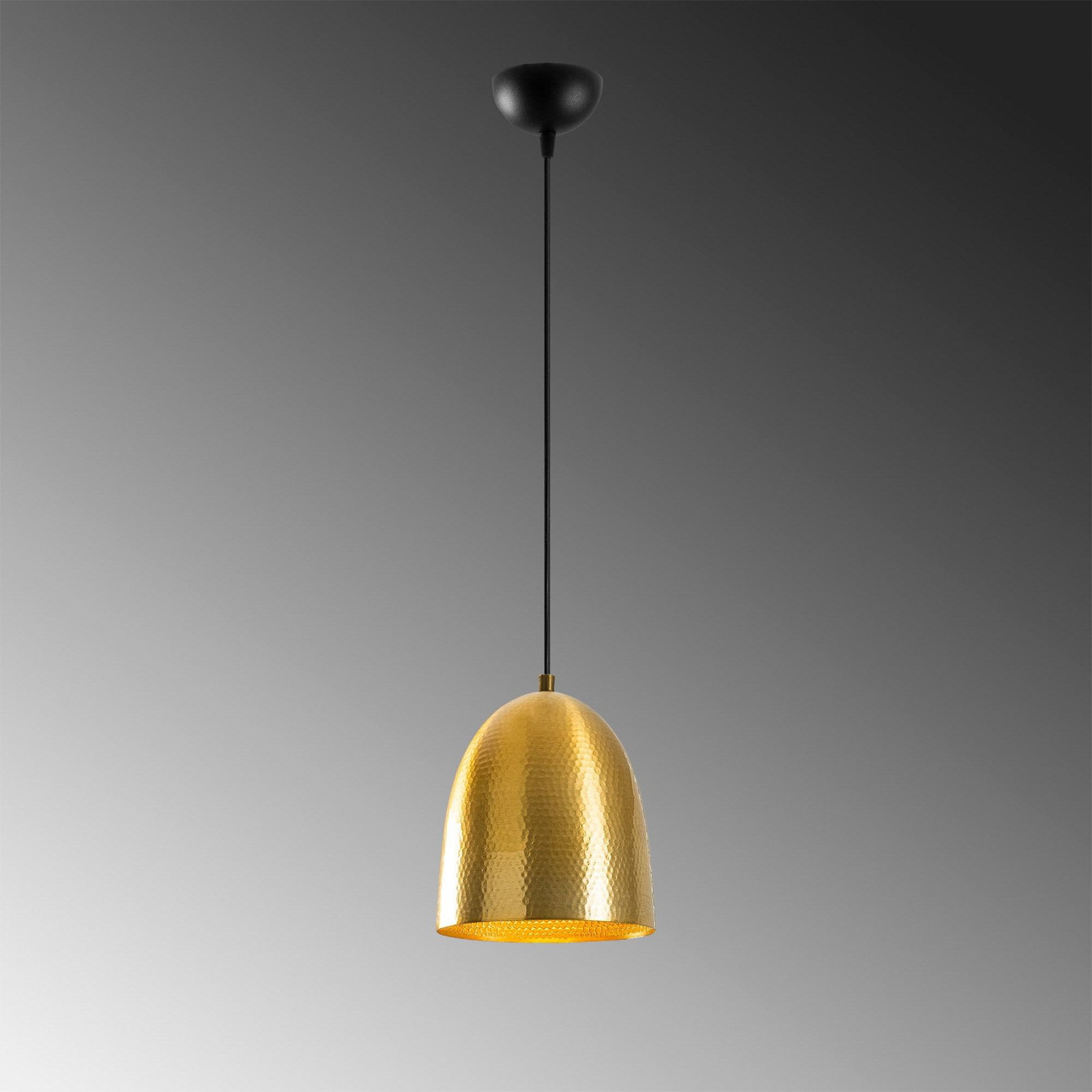 Tattoo 2376 pendant light, gold-coloured, metal, Ø 20 cm