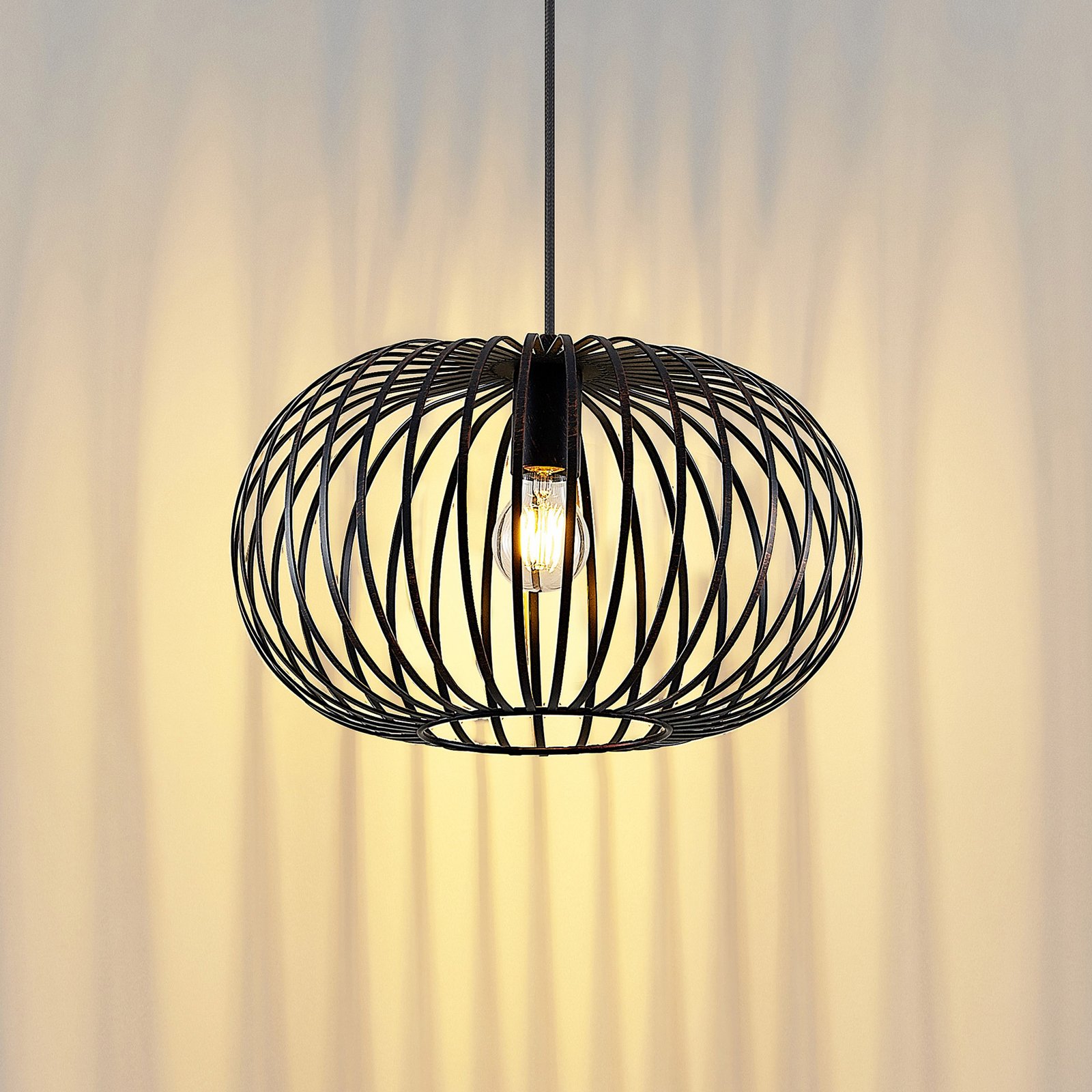 Rosalea Függőlámpa Black/Copper - Lindby