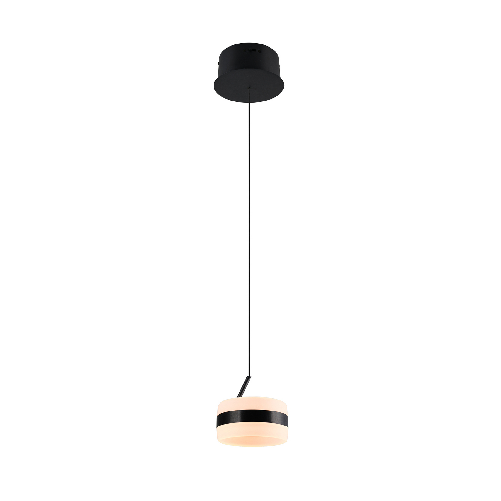 Candeeiro suspenso LED Dios, preto, Ø 15 cm, metal, CCT
