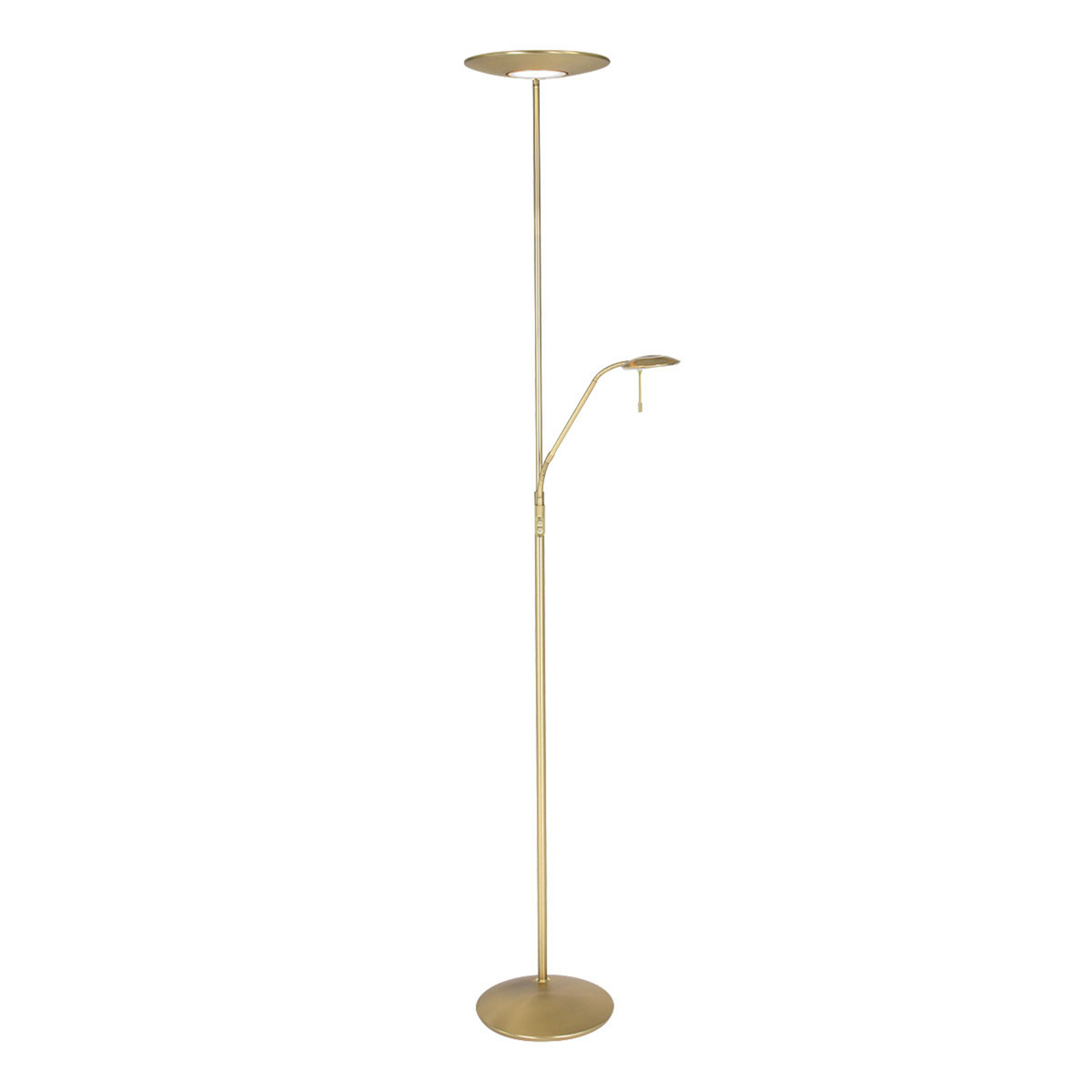 Zodiac LED-kattovalaisin LED-lukuvalaisimella, messinki